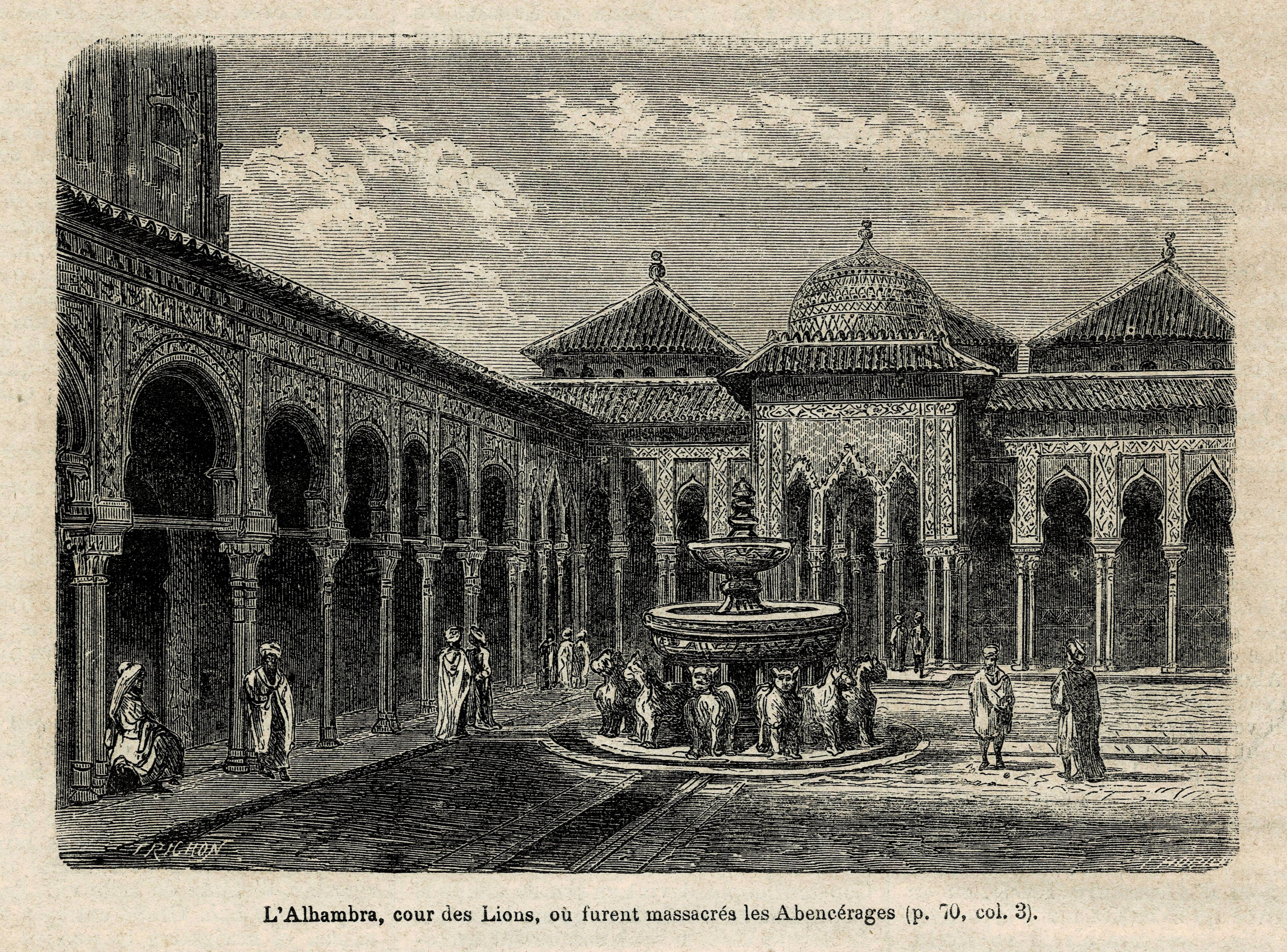 s The Alhambra, Court of the Lions, where the Abencerrajes were massacred