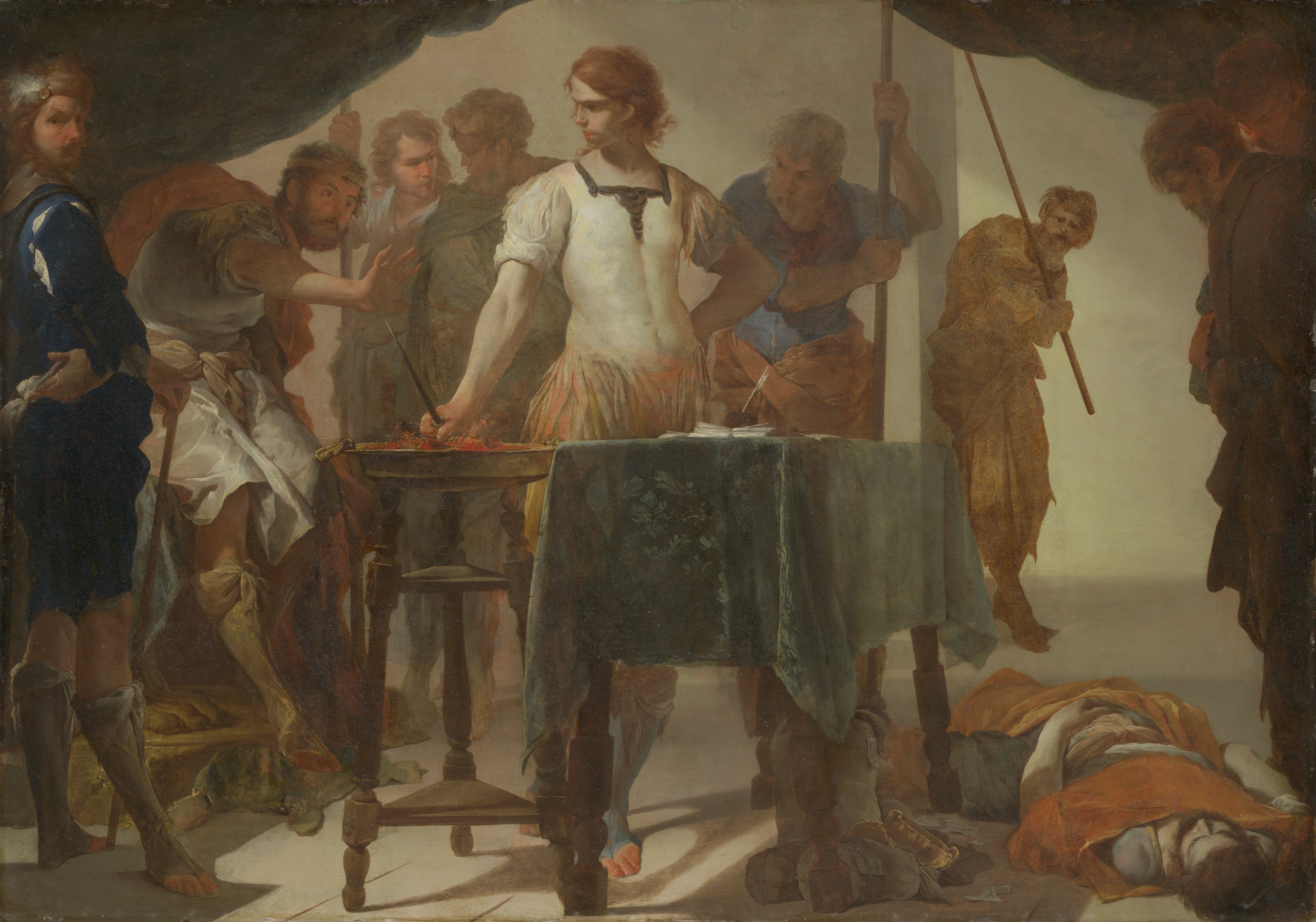 Mucius Scaevola Confronting King Porsenna