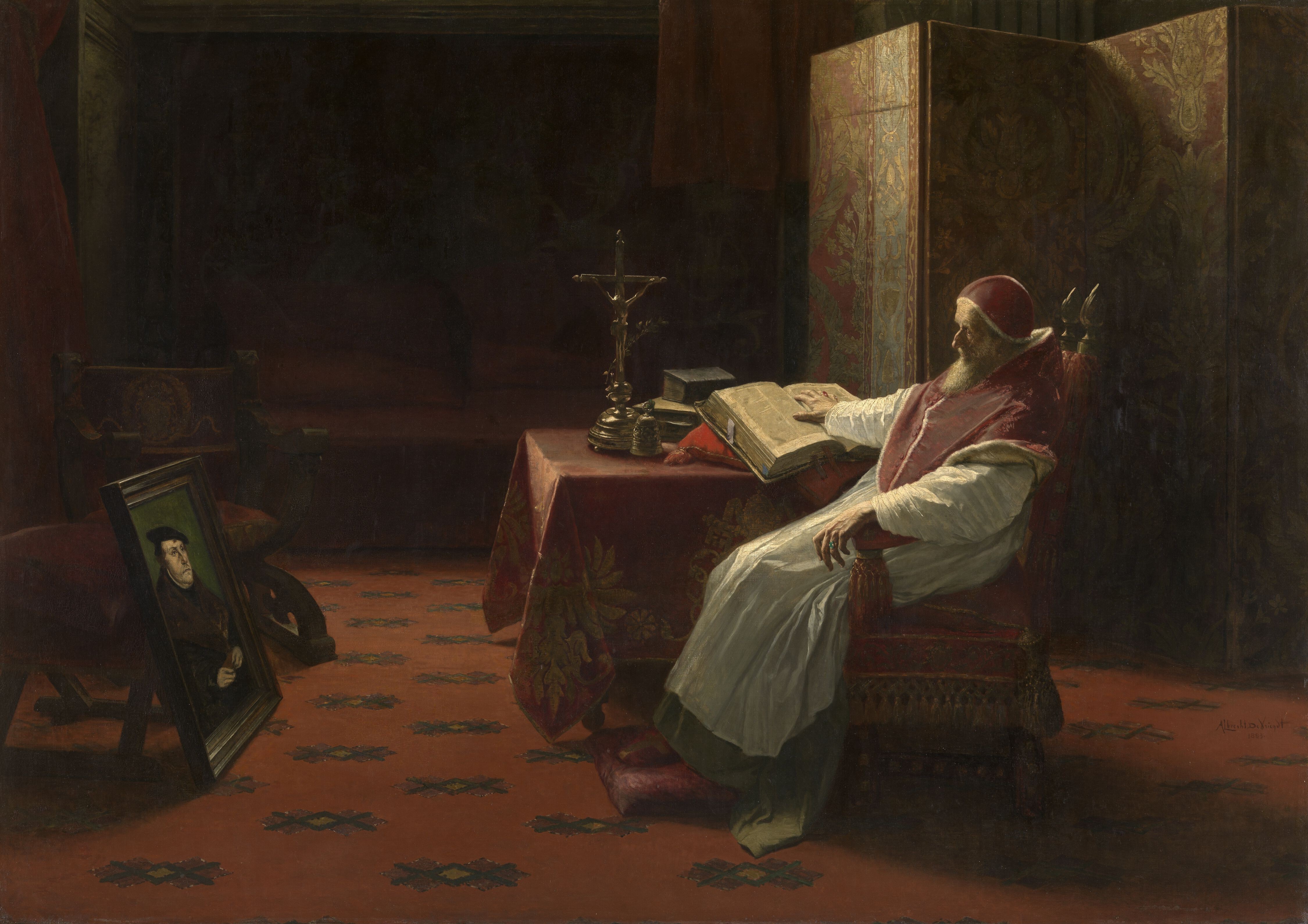 Pope Paul III in front of the Portrait of Luther