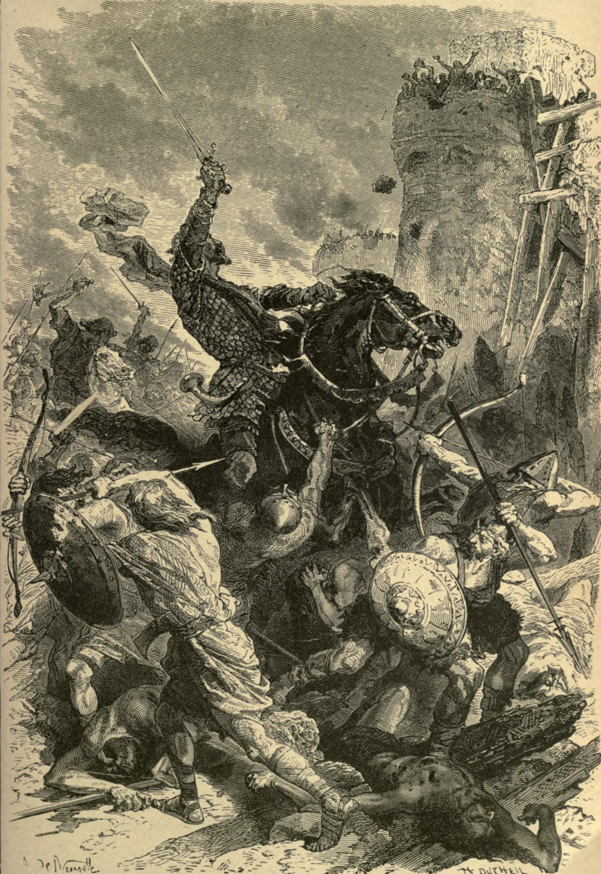 Count Eudes returning to Paris through the besiegers