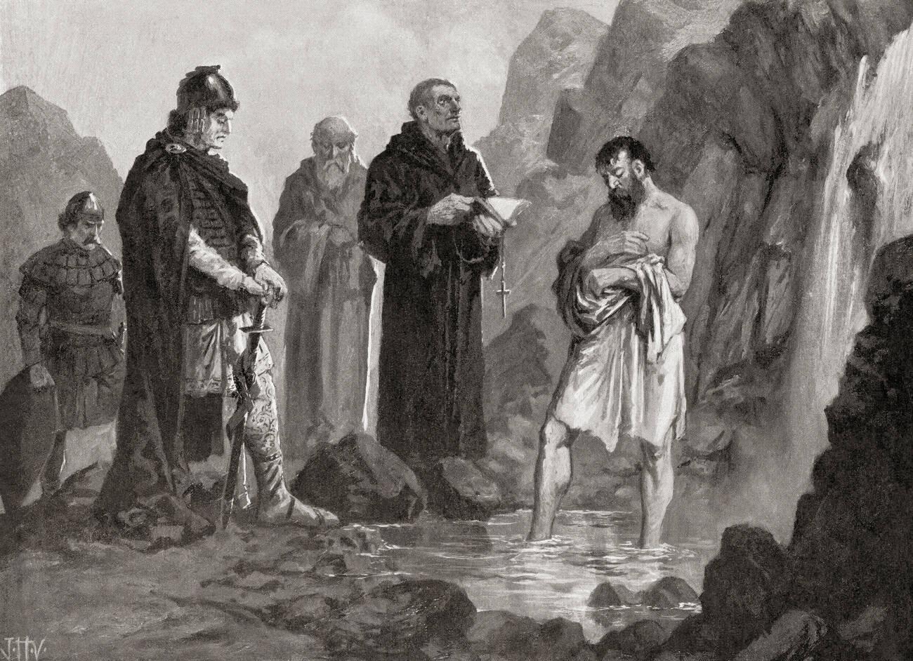 The baptism of Boris I