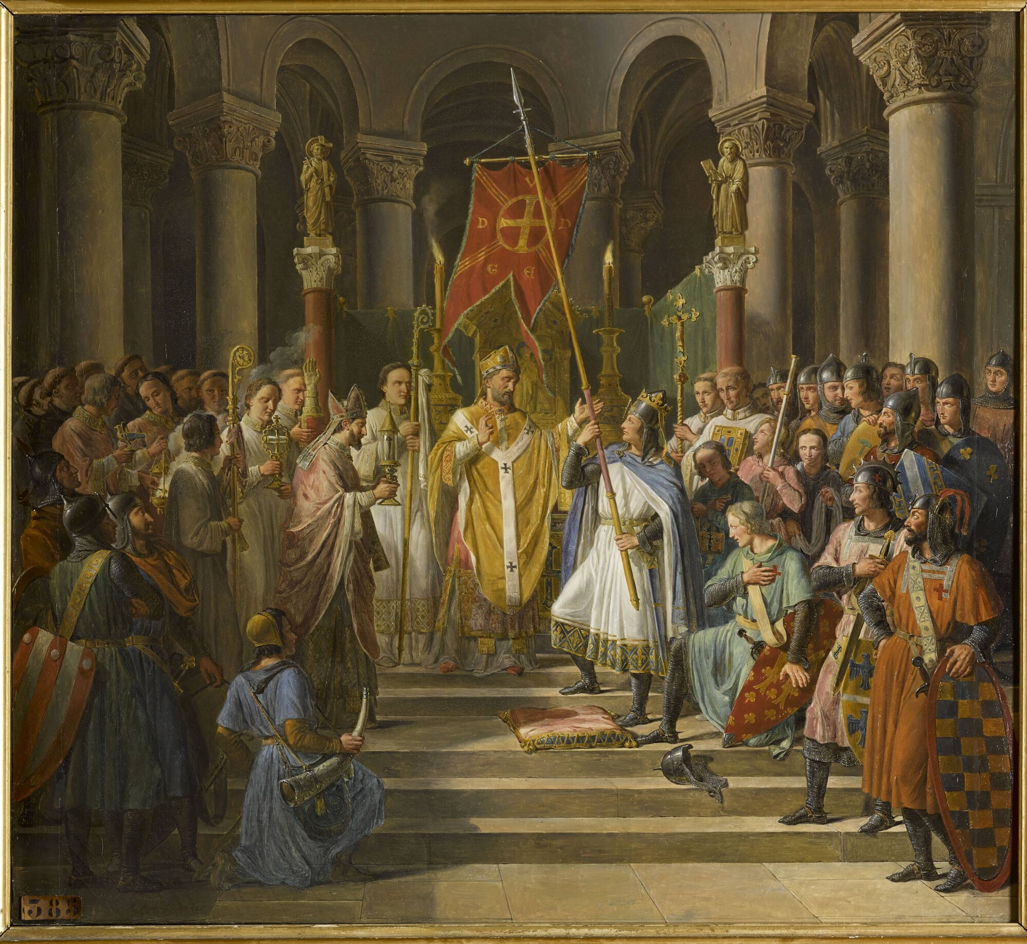 June 24, Philip Augustus takes the oriflamme at Saint-Denis