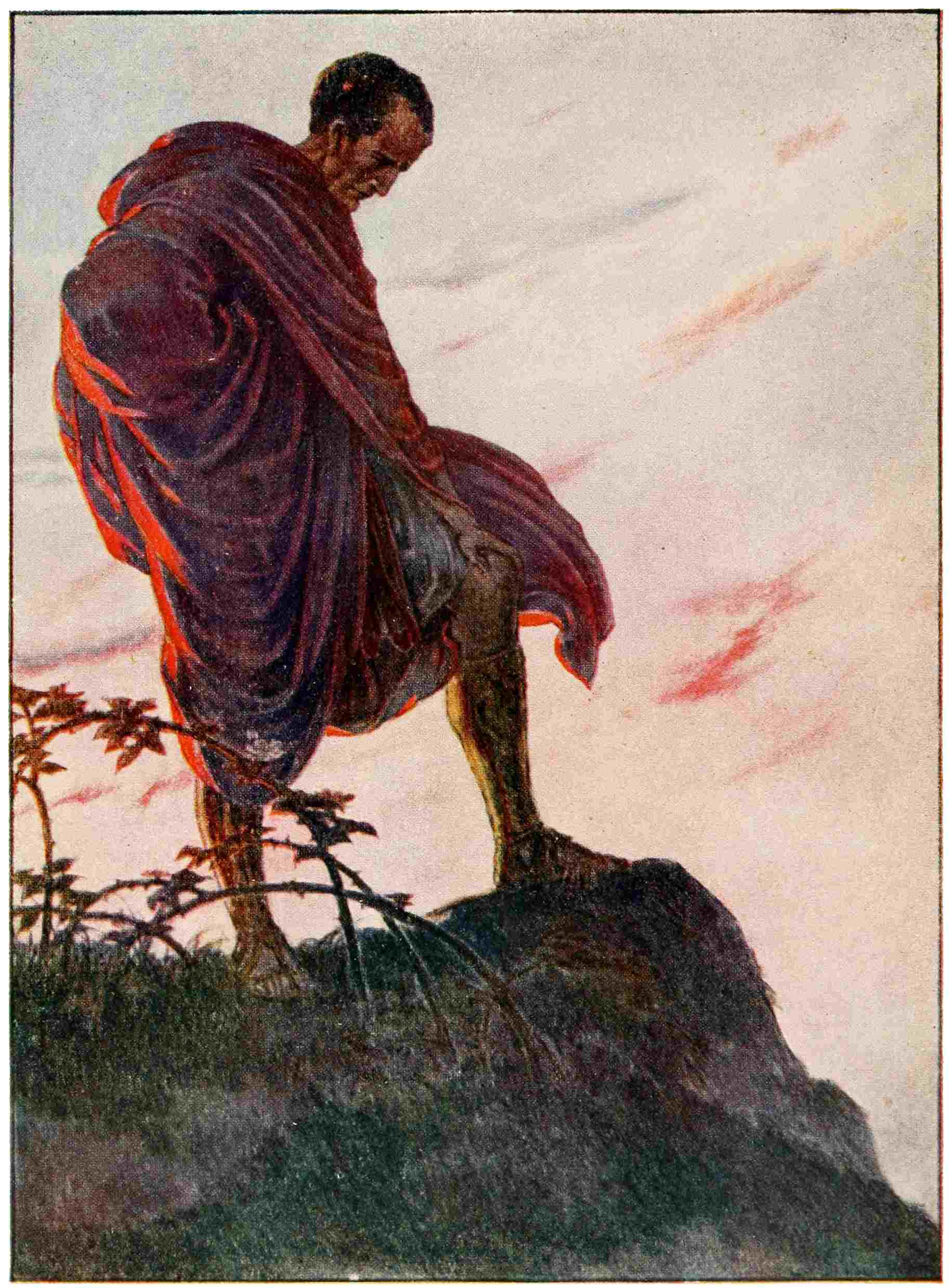 Looking Down Upon the Stream, he stood awhile deep in thought. Julius Caesar contemplated crossing the Rubicon