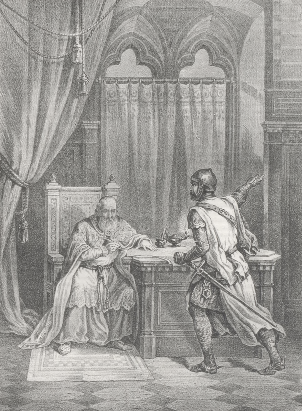 Bishop Sinsardo II of Compostela revolting against Sancho I of León