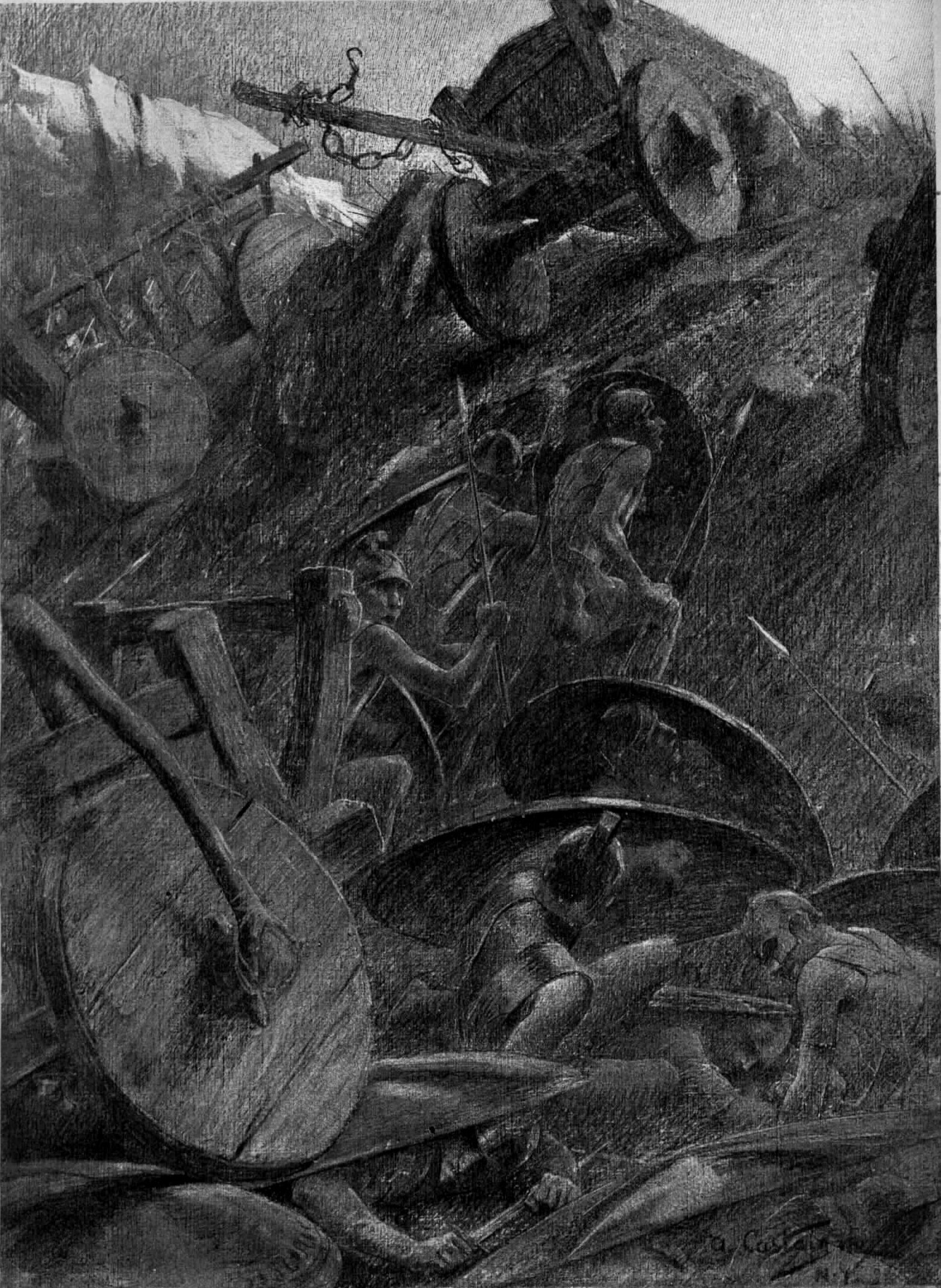 The battle with the carts in the Thracian pass