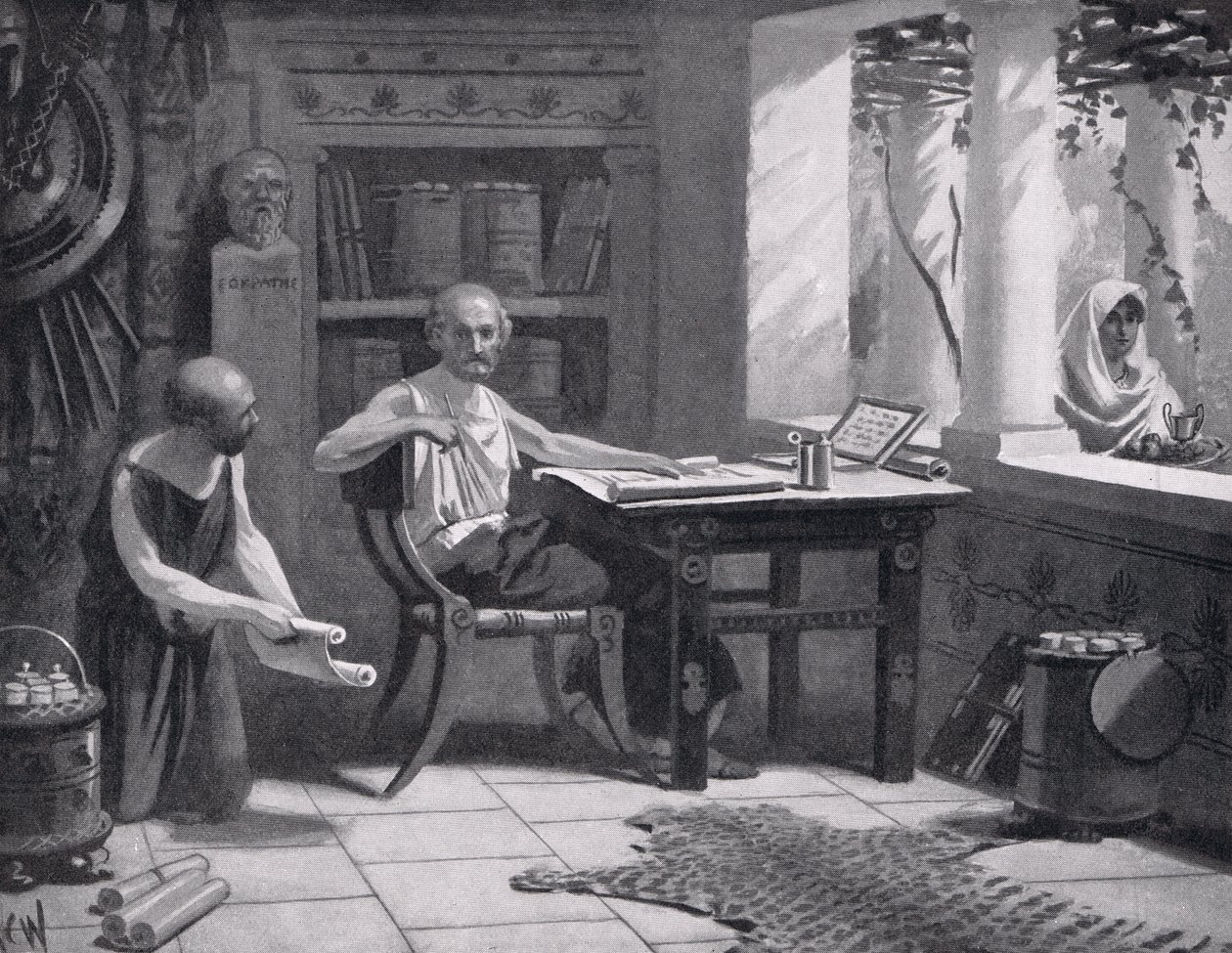 Xenophon dictating his history
