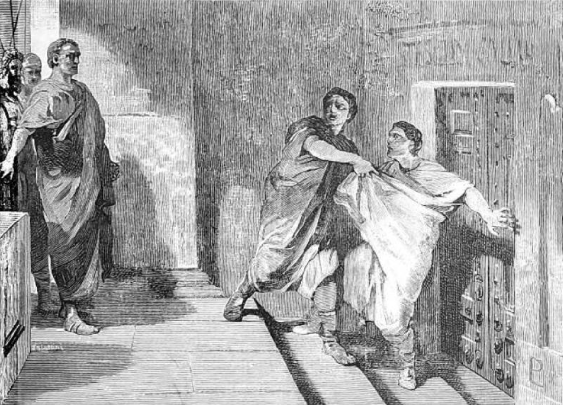 Caesar entering Aerarium