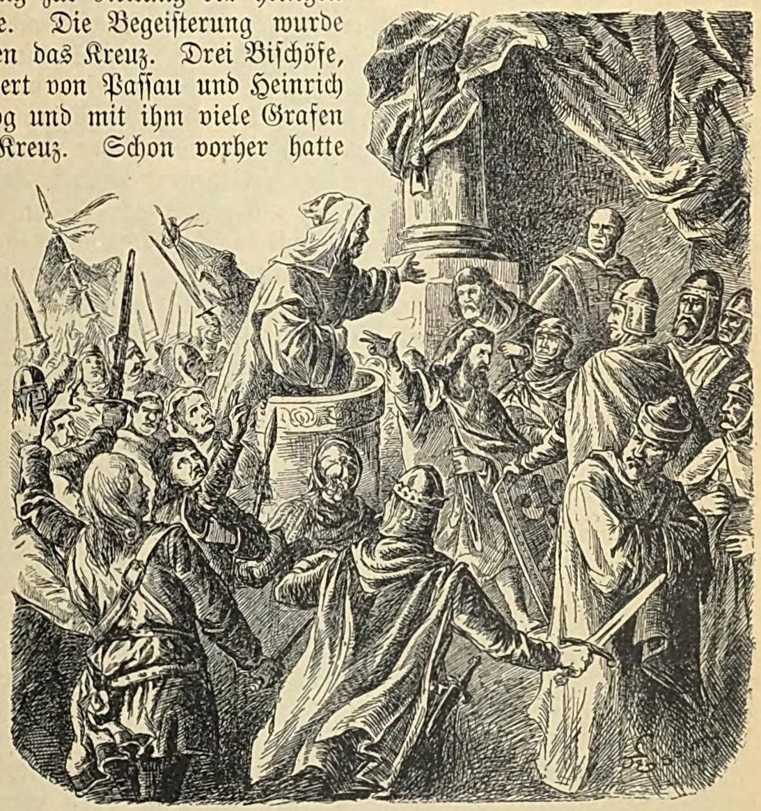 Abbot Adam of Ebrach inspires citizens to the Crusade