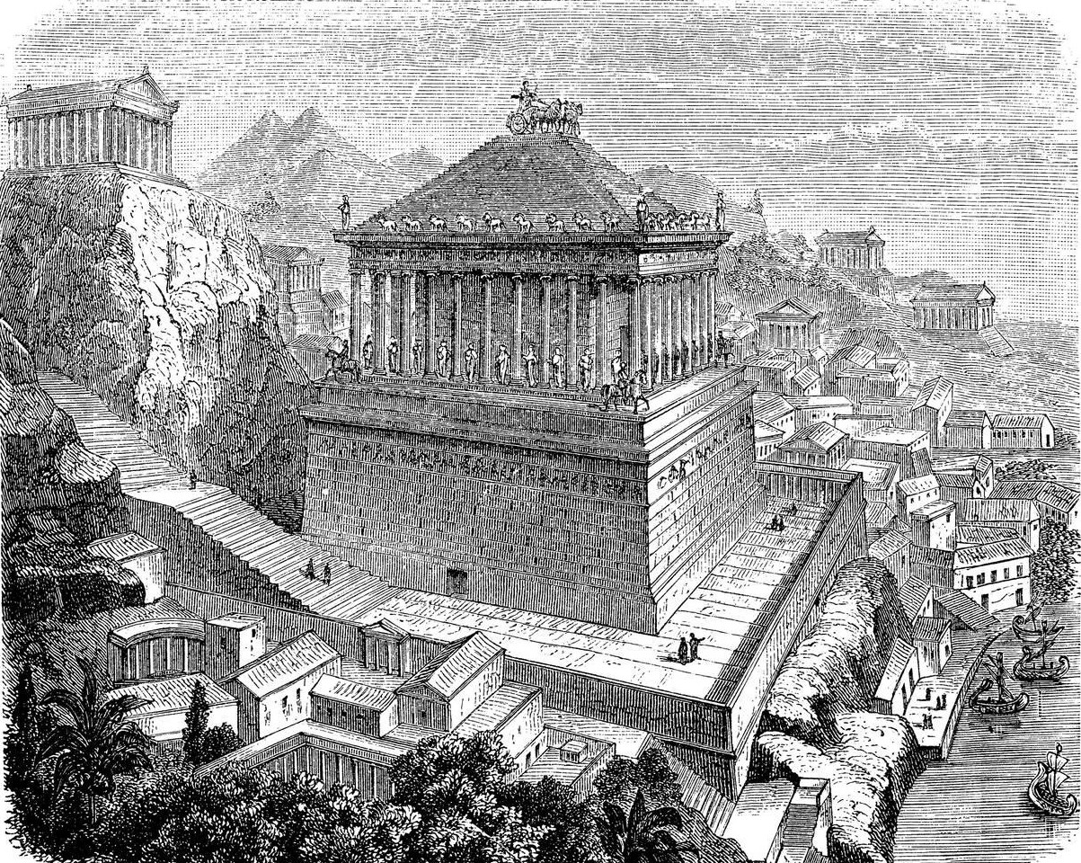 Mausoleum at Halicarnassus, one of the Seven Wonders of the Ancient World