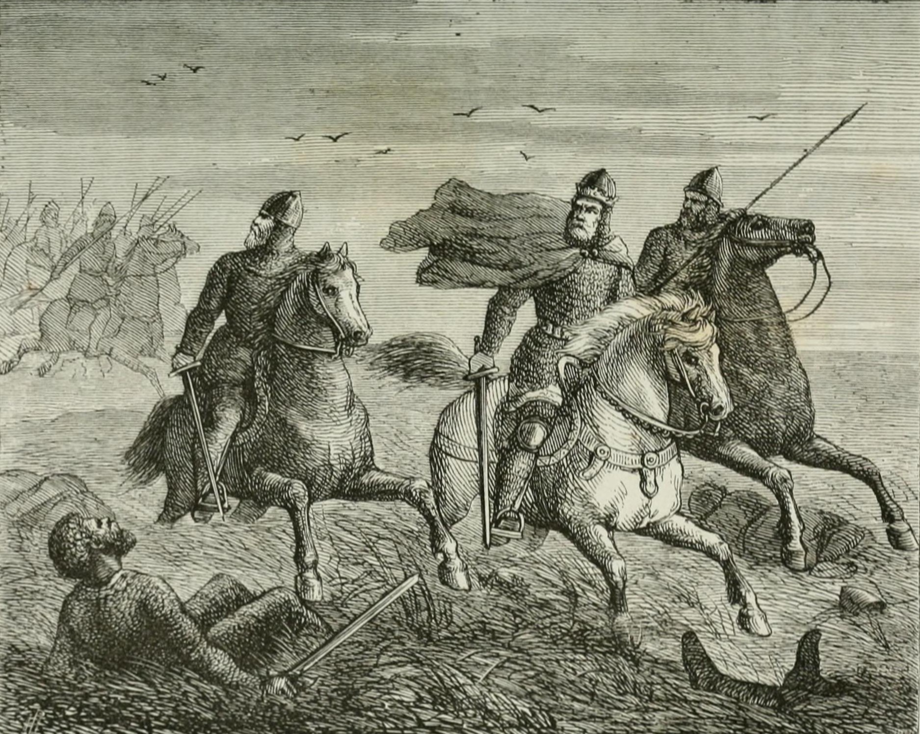 Sweyn Grathe fleeing after the battle of Grathe Heath