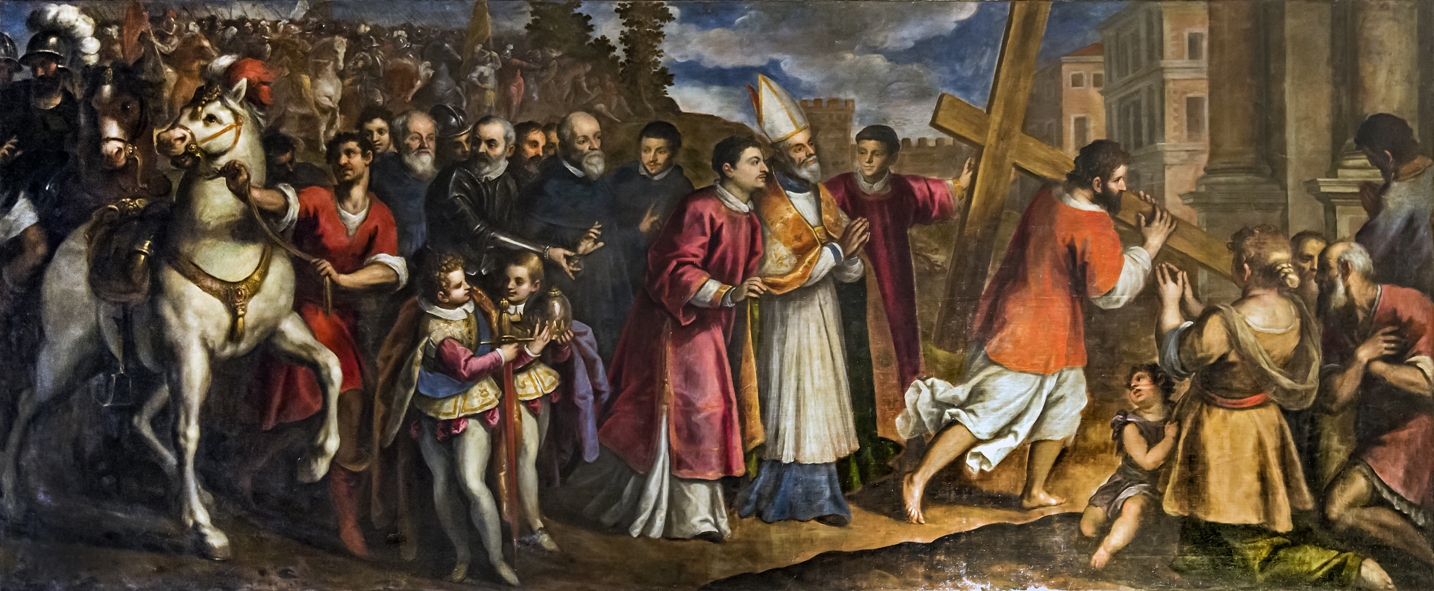 Emperor Heraclius brings the cross to Calvary by Palma il Giovane