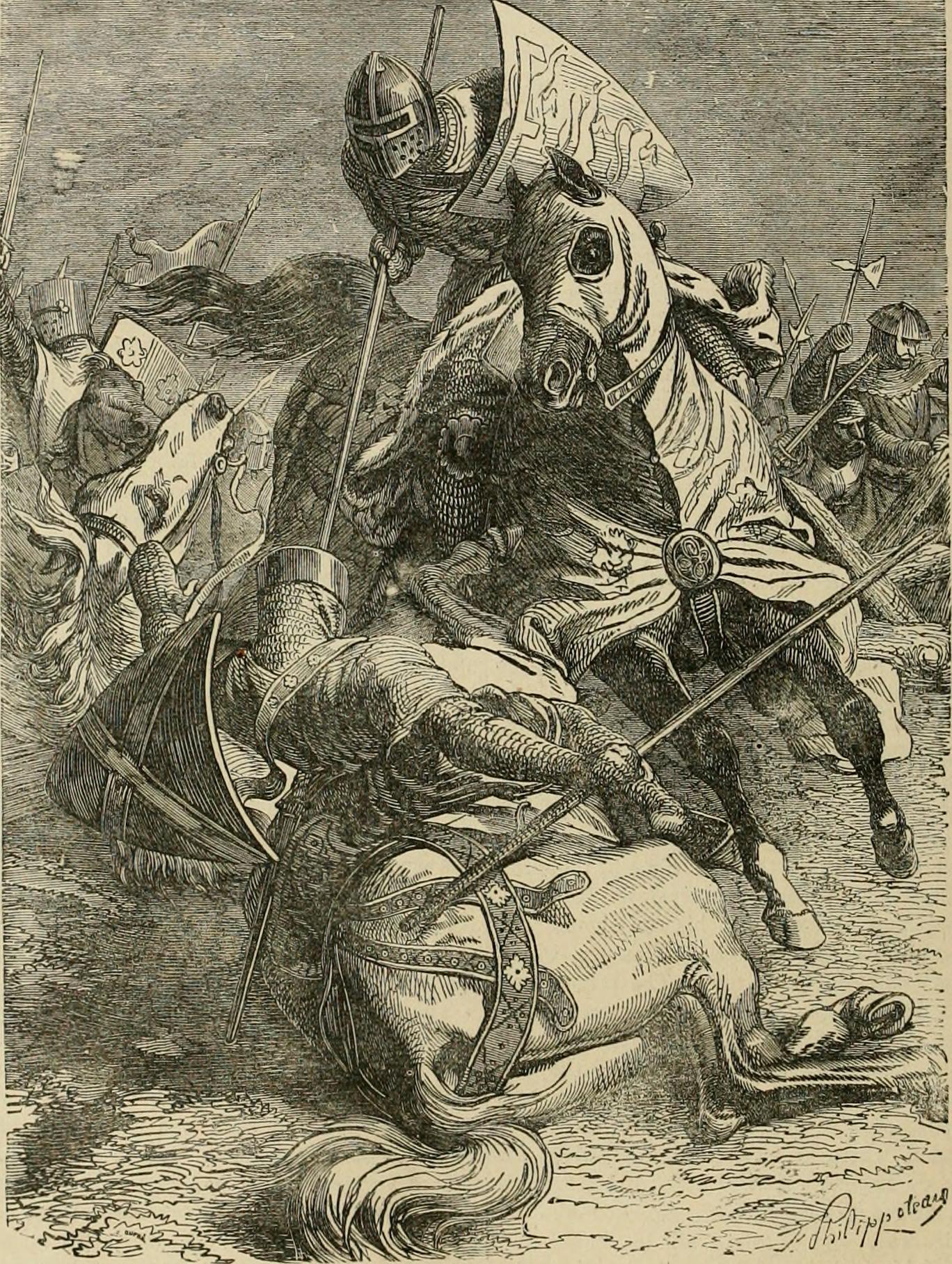 Combat between Prince Edward & Baron Adam Gourdon