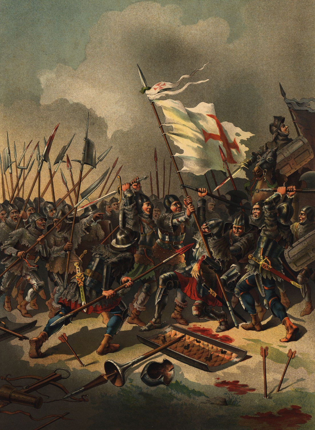 Duarte de Almeida holds the Portuguese royal standard during the Battle of Toro