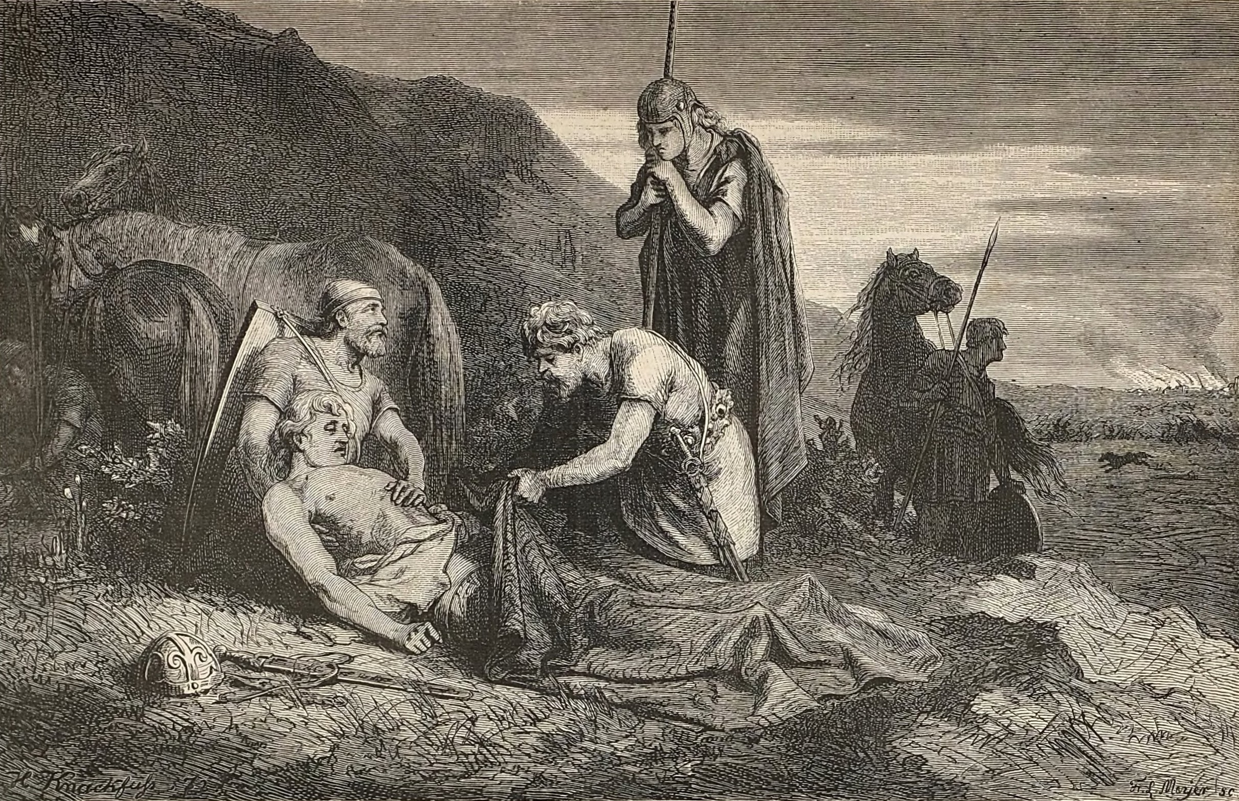 Totila's death after the battle of Taginae