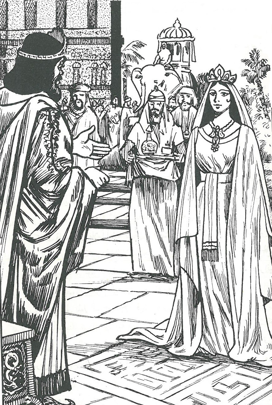King of Yemen, Al Hudhad bin Shurahbil, visits his cousin Balqis, who shall become the queen of Sheba