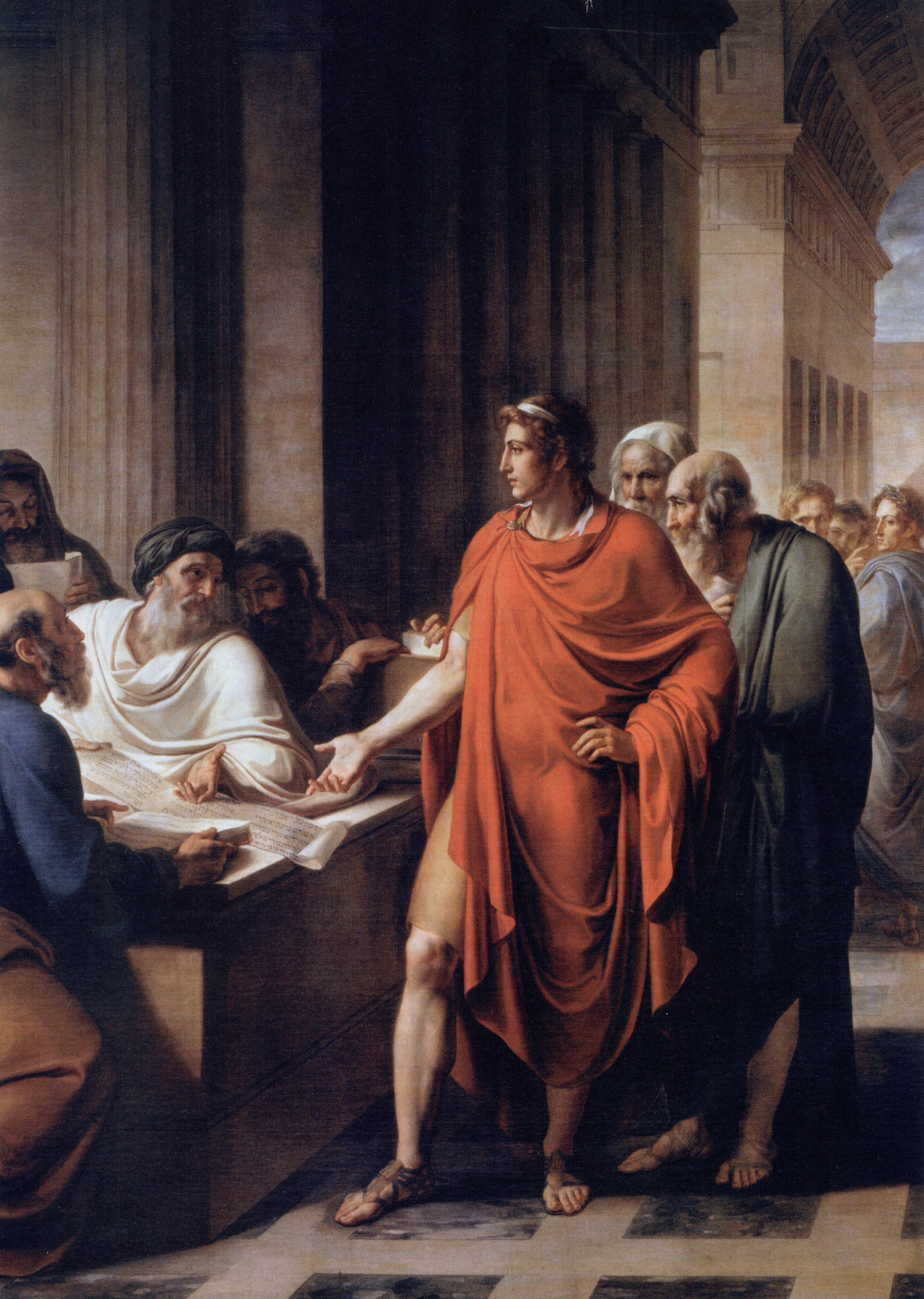 Ptolemy Philadelphus in the Library of Alexandria