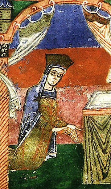 Radegund in prayer