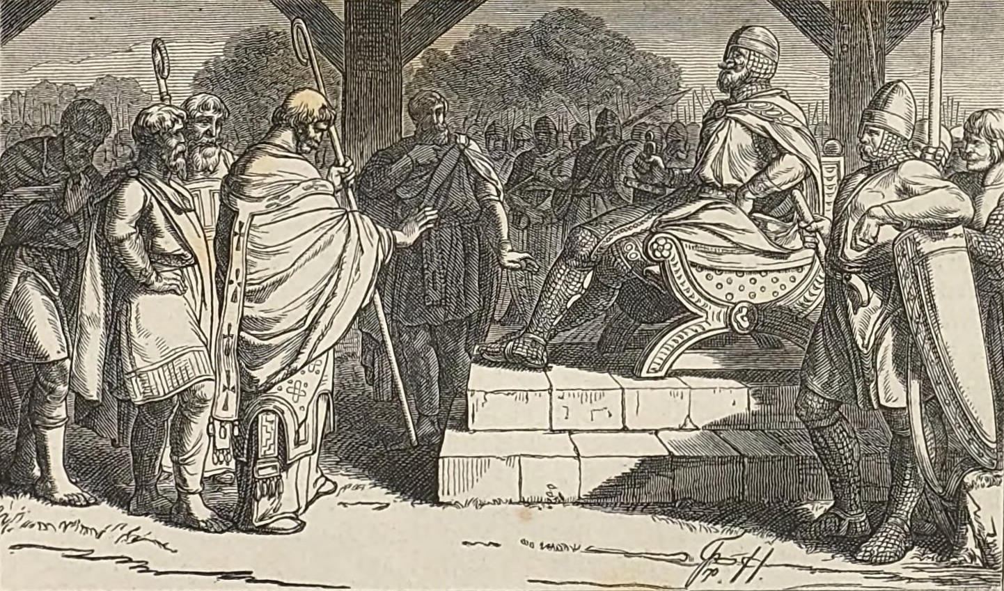 The Saxon princes submit to Henry IV on the plain of Speyer