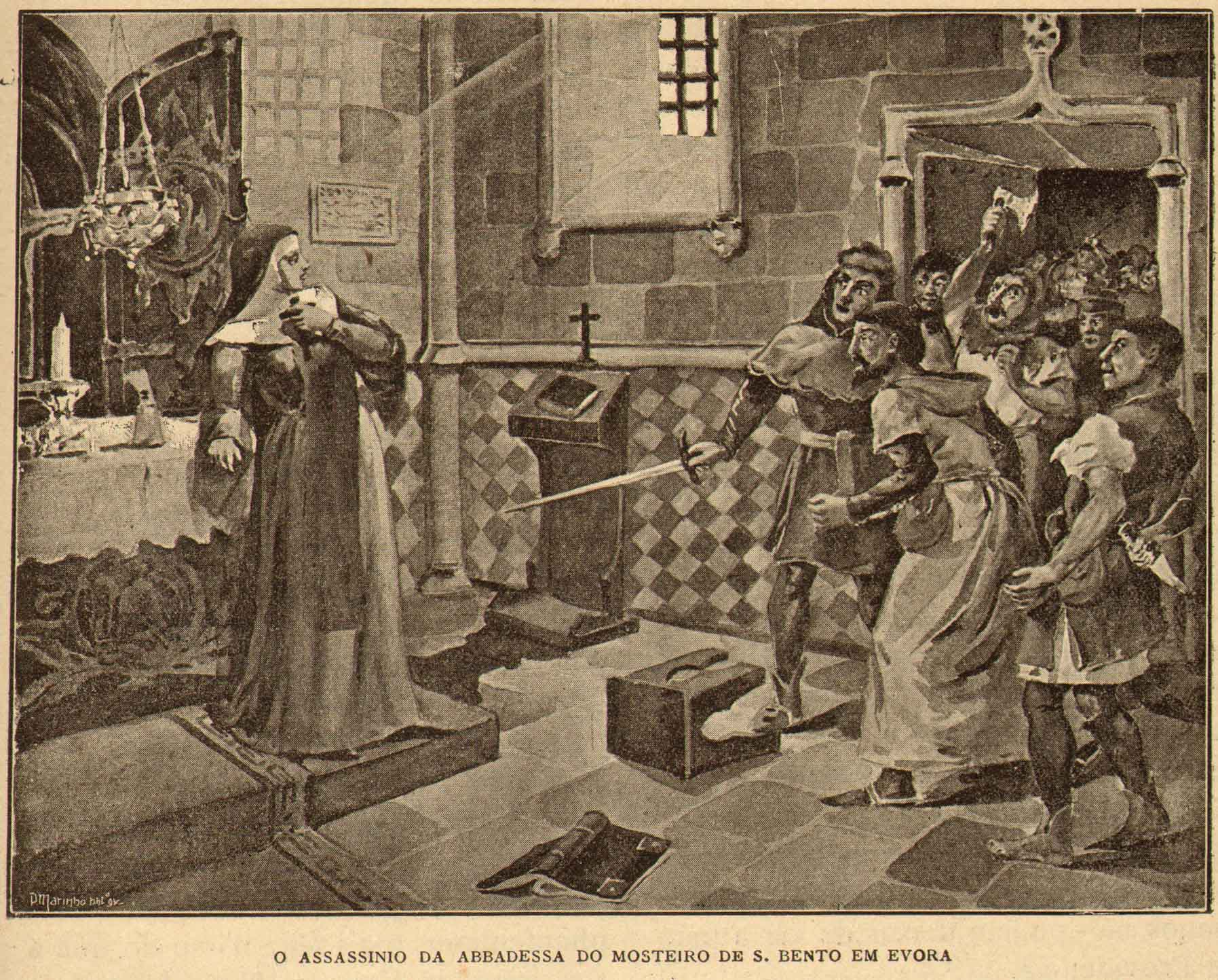 Assassination of the Abbess of the Monastery of St. Benedict, in Évora