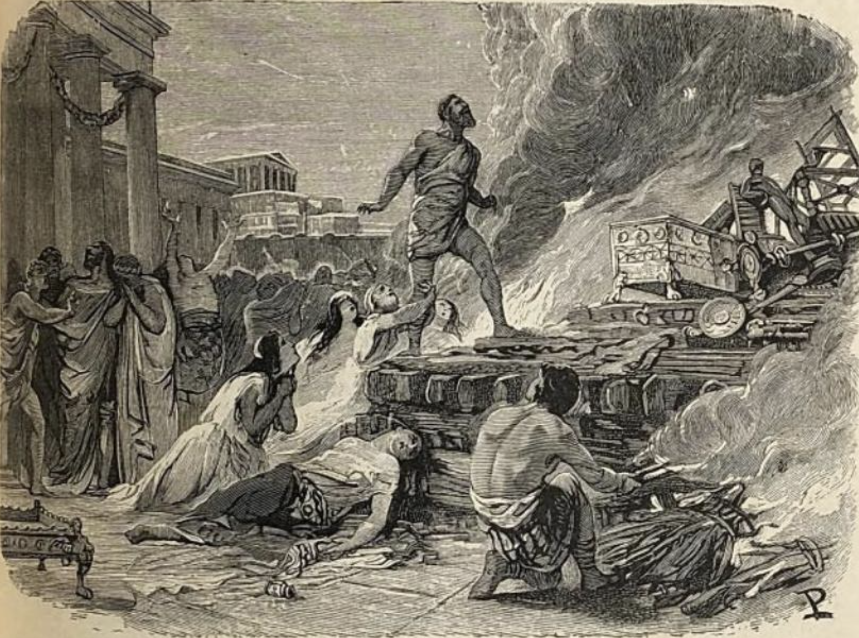 Self-immolation of Judacilius at the siege of Asculum