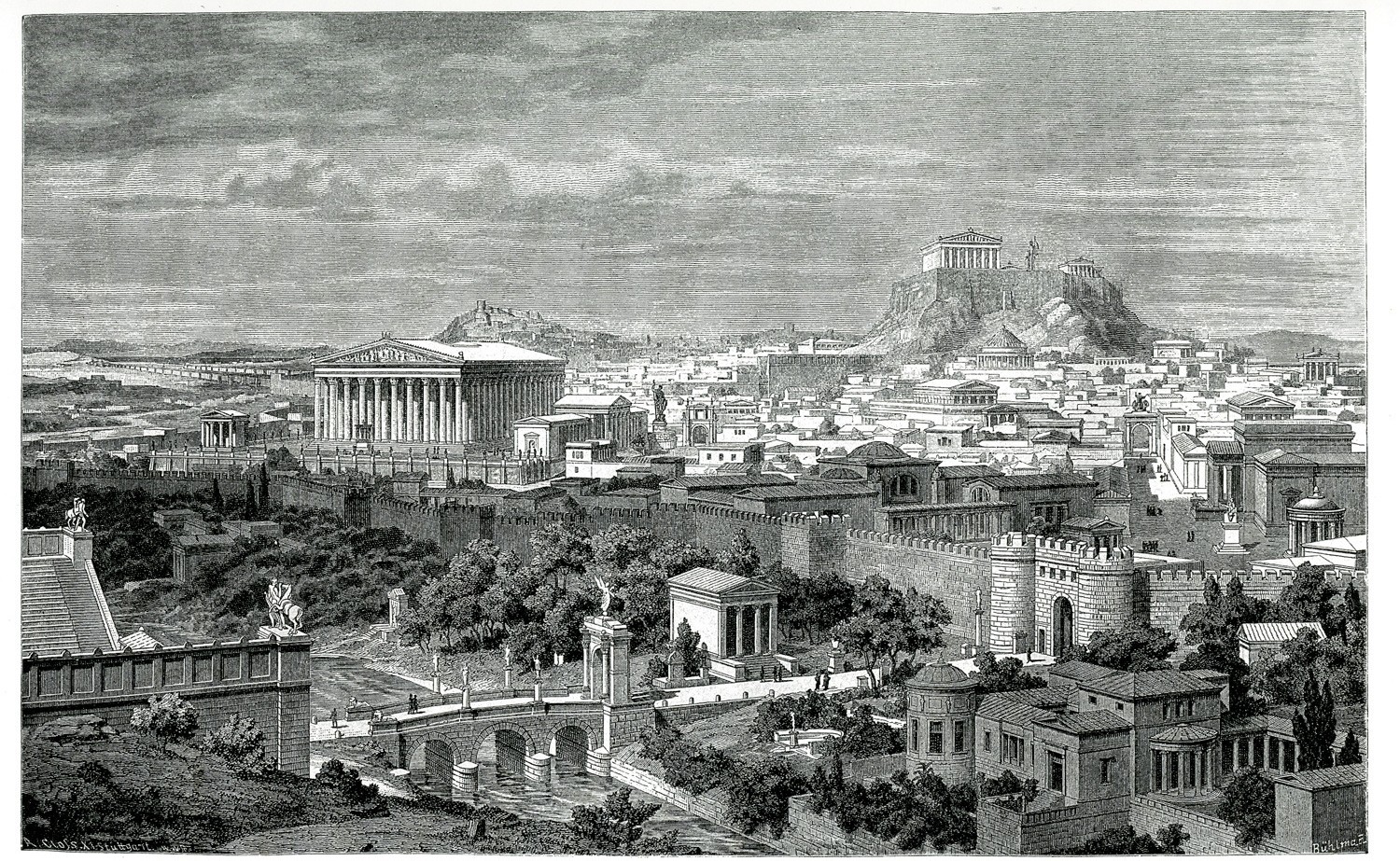 Athens in the time of Hadrian View from the east
