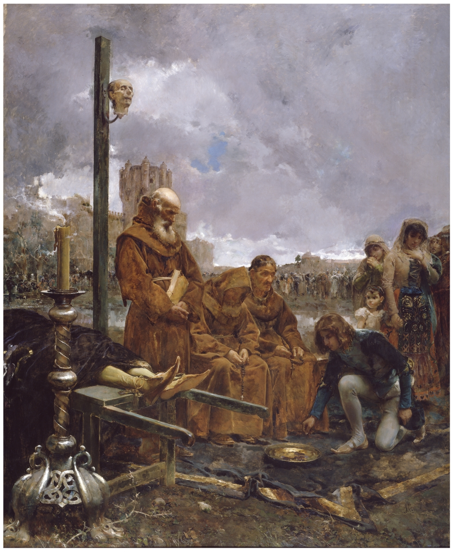Begging for alms to bury Don Álvaro de Luna