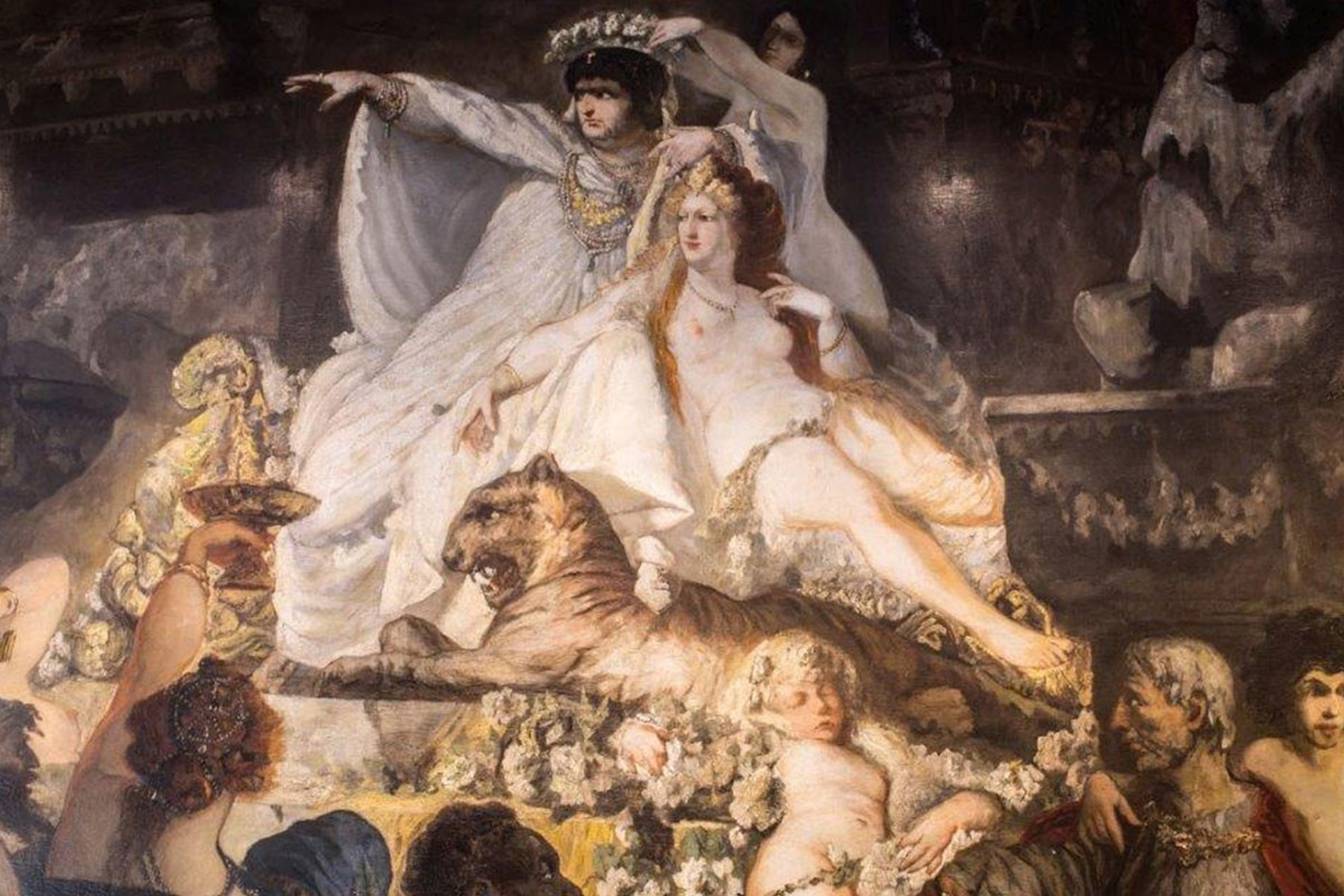 Nero during the fire of Rome