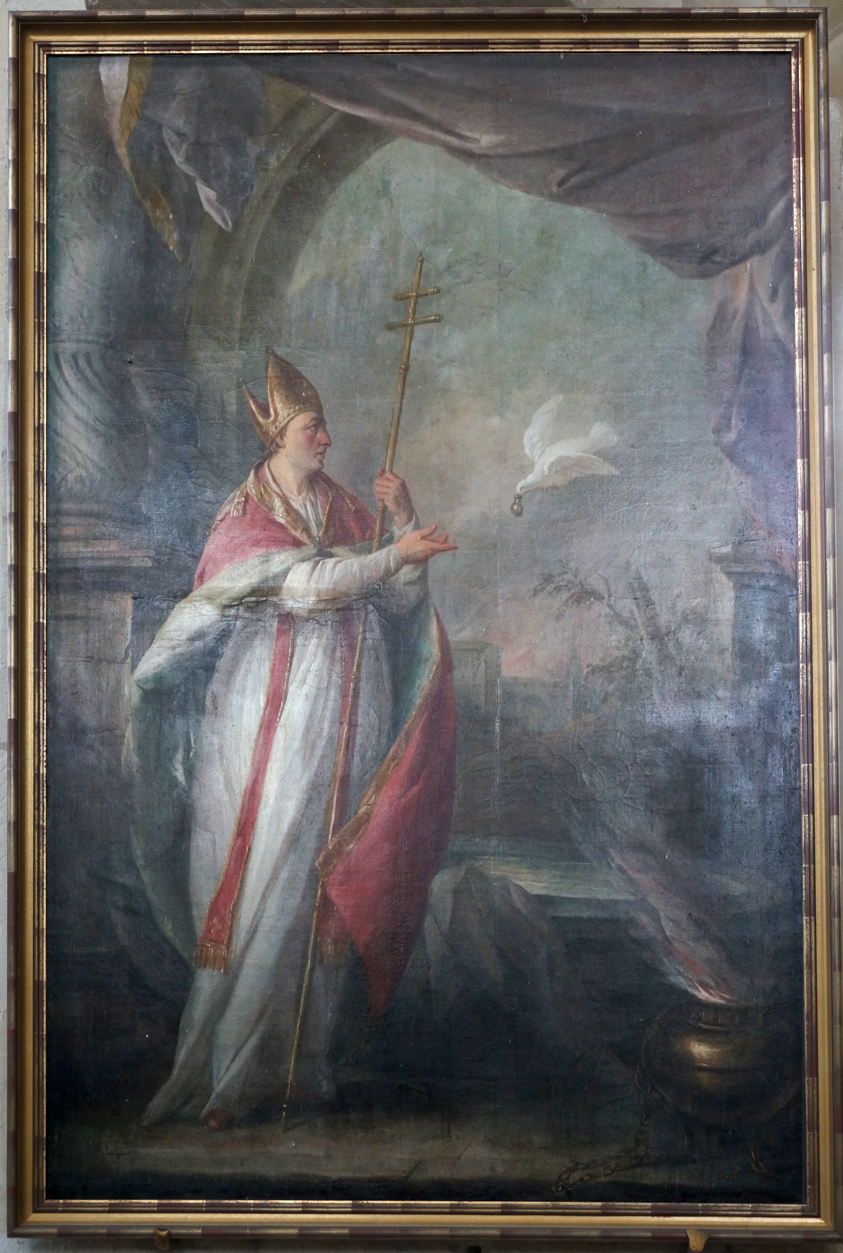Saint Remigius receiving the holy ampulla
