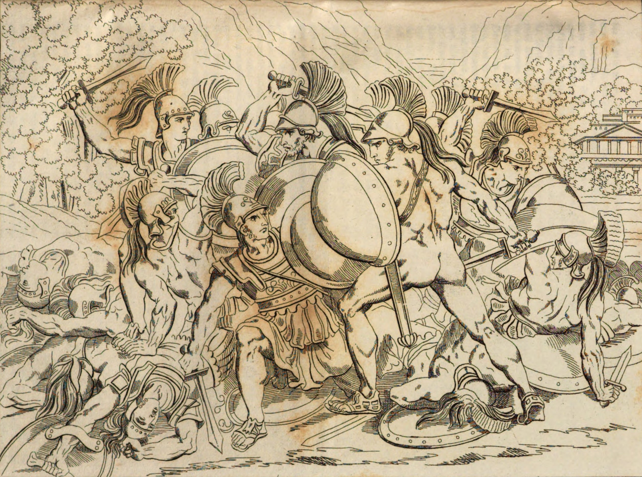 Battle between Agravers and Spartians Schlosser
