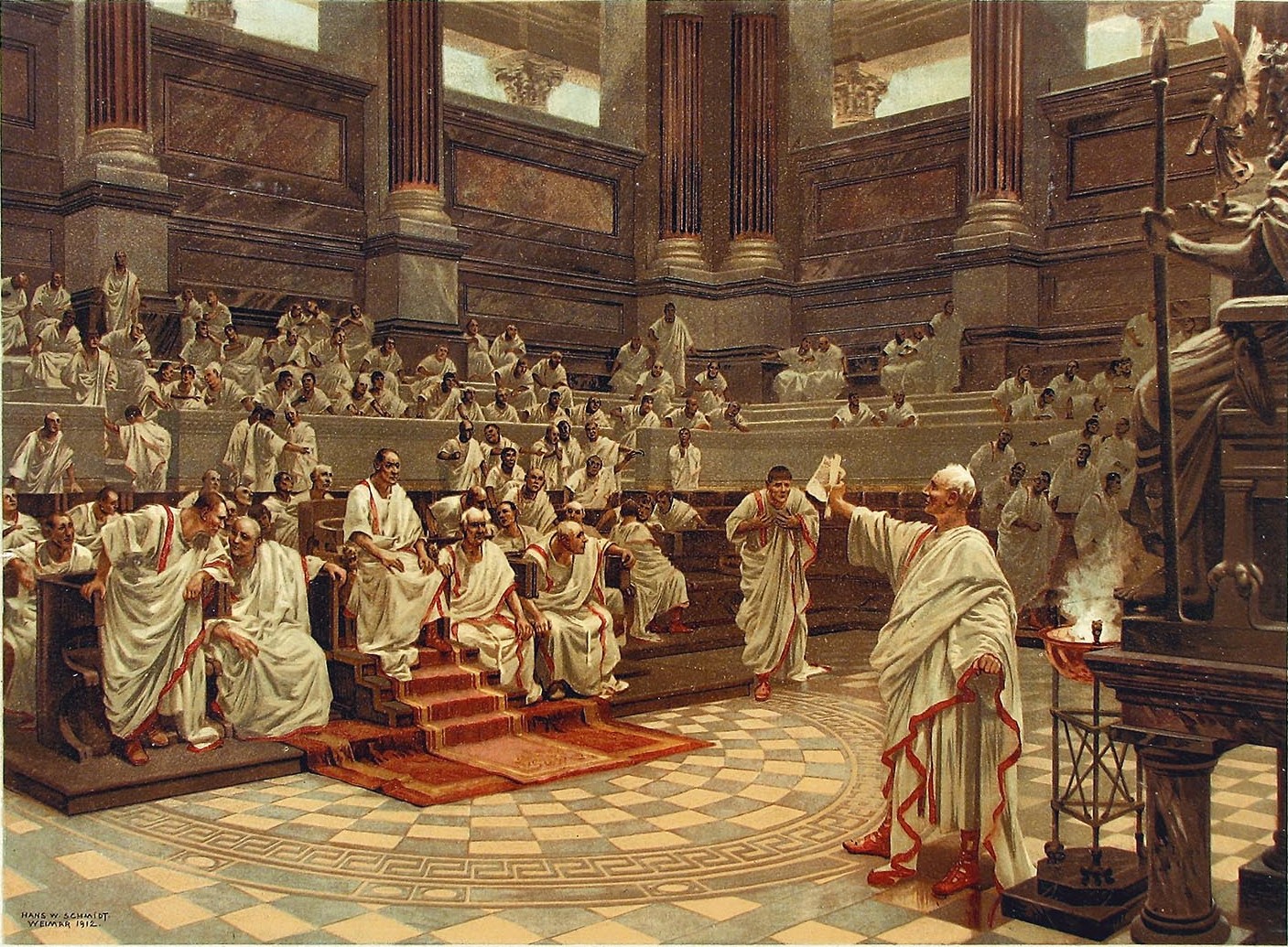 Cicero in the Senate Accuses Catiline of Conspiracy