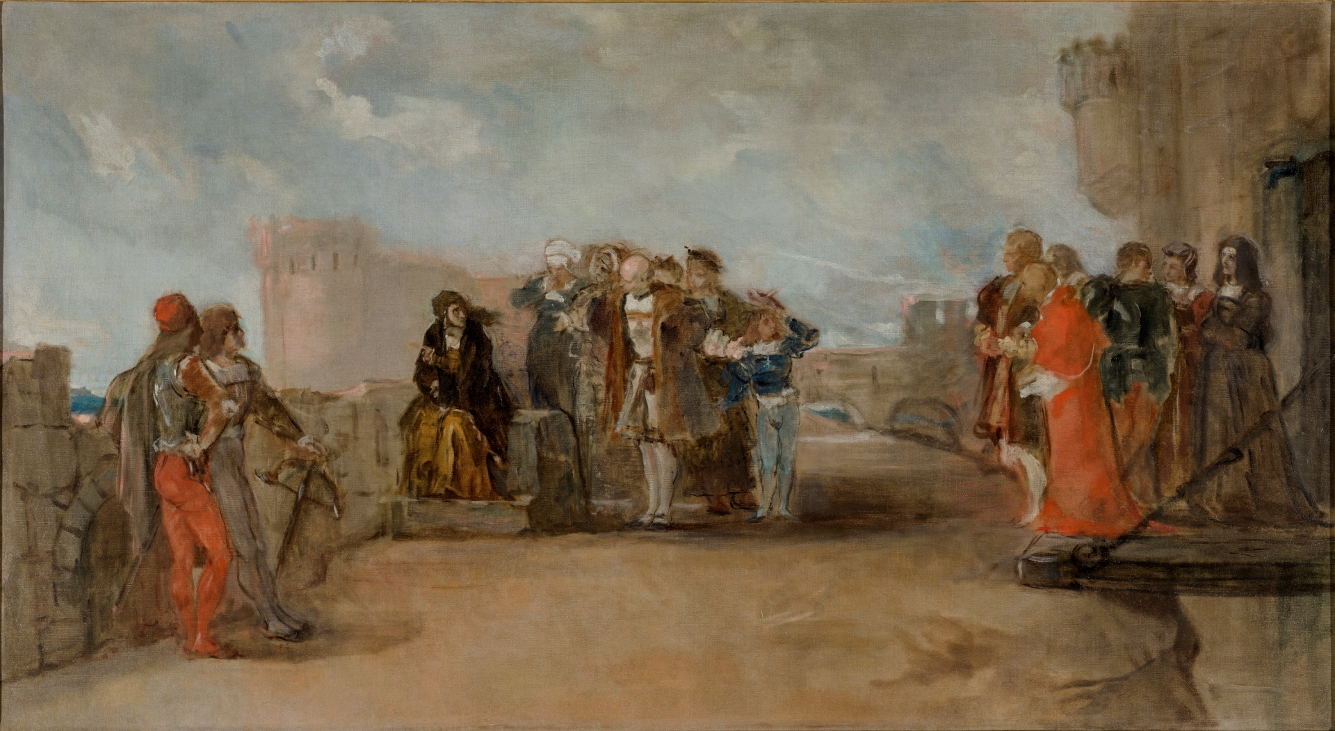 Queen Joan on the Ramparts of the Castle of La Mota