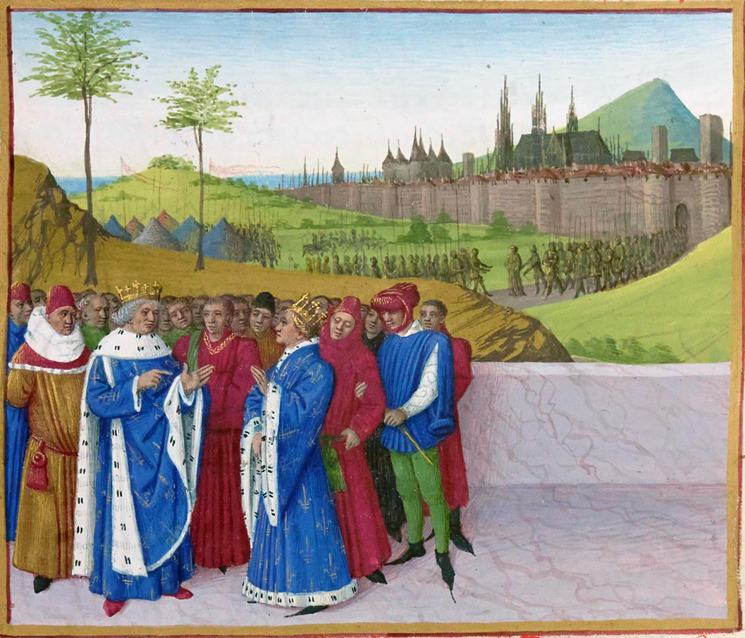 Interview between Saint Gontran and Childebert II