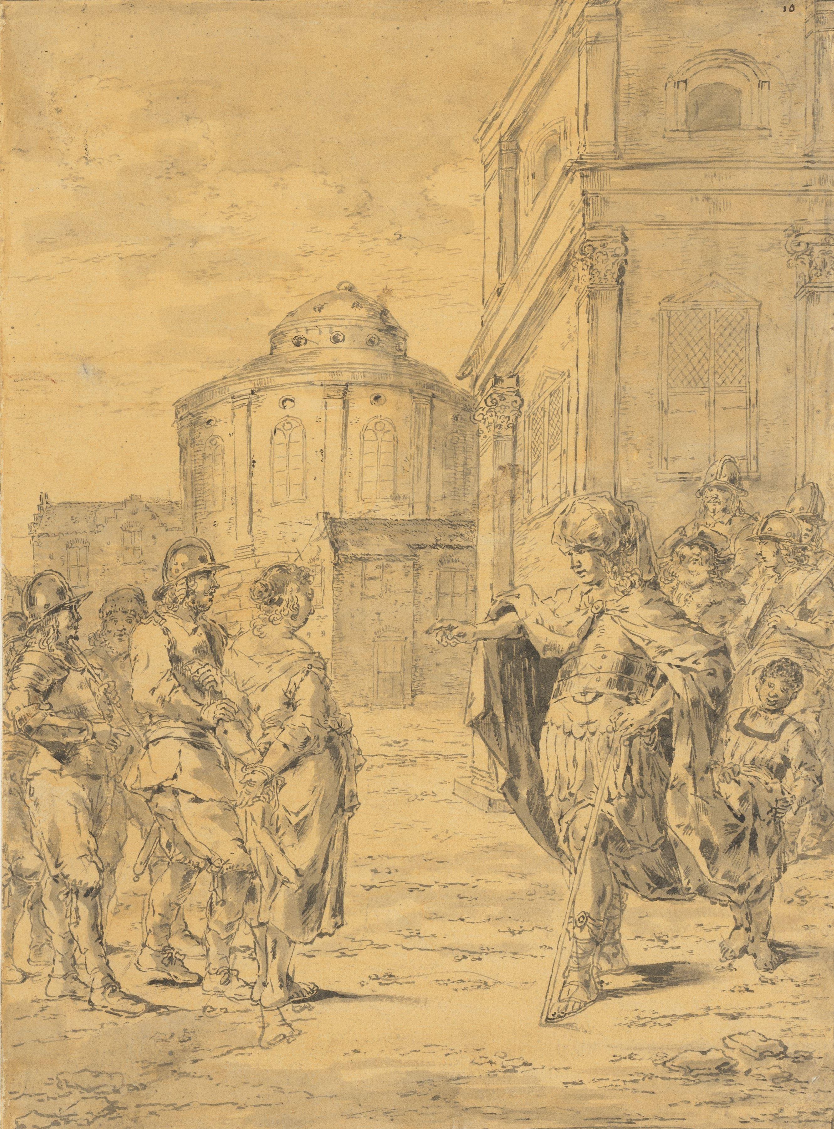 Timoclea is brought before Alexander the Great Leonaert Bramer