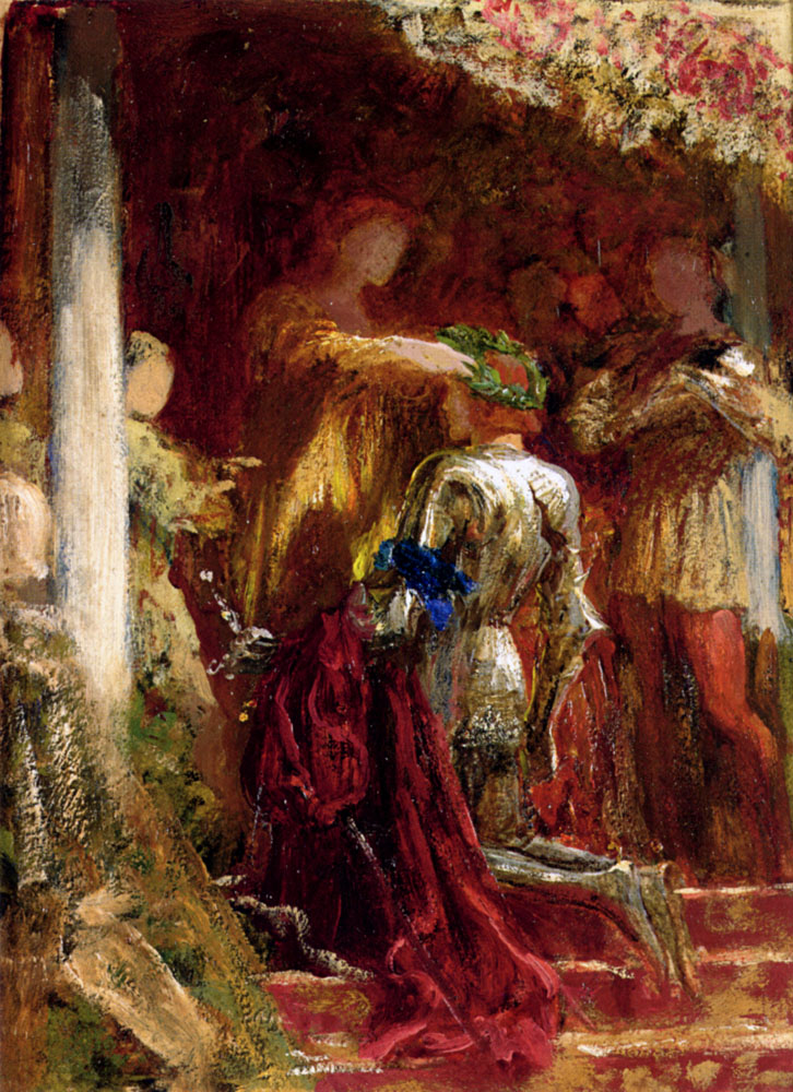 Dicksee-Victory, A Knight Being Crowned With A Laurel-Wreath