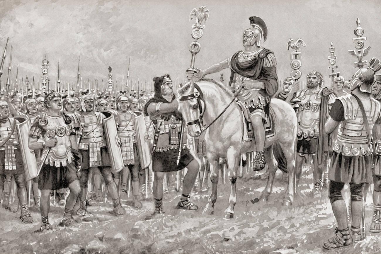 The rise of Marius, serving in Africa as a staff officer under Metellus