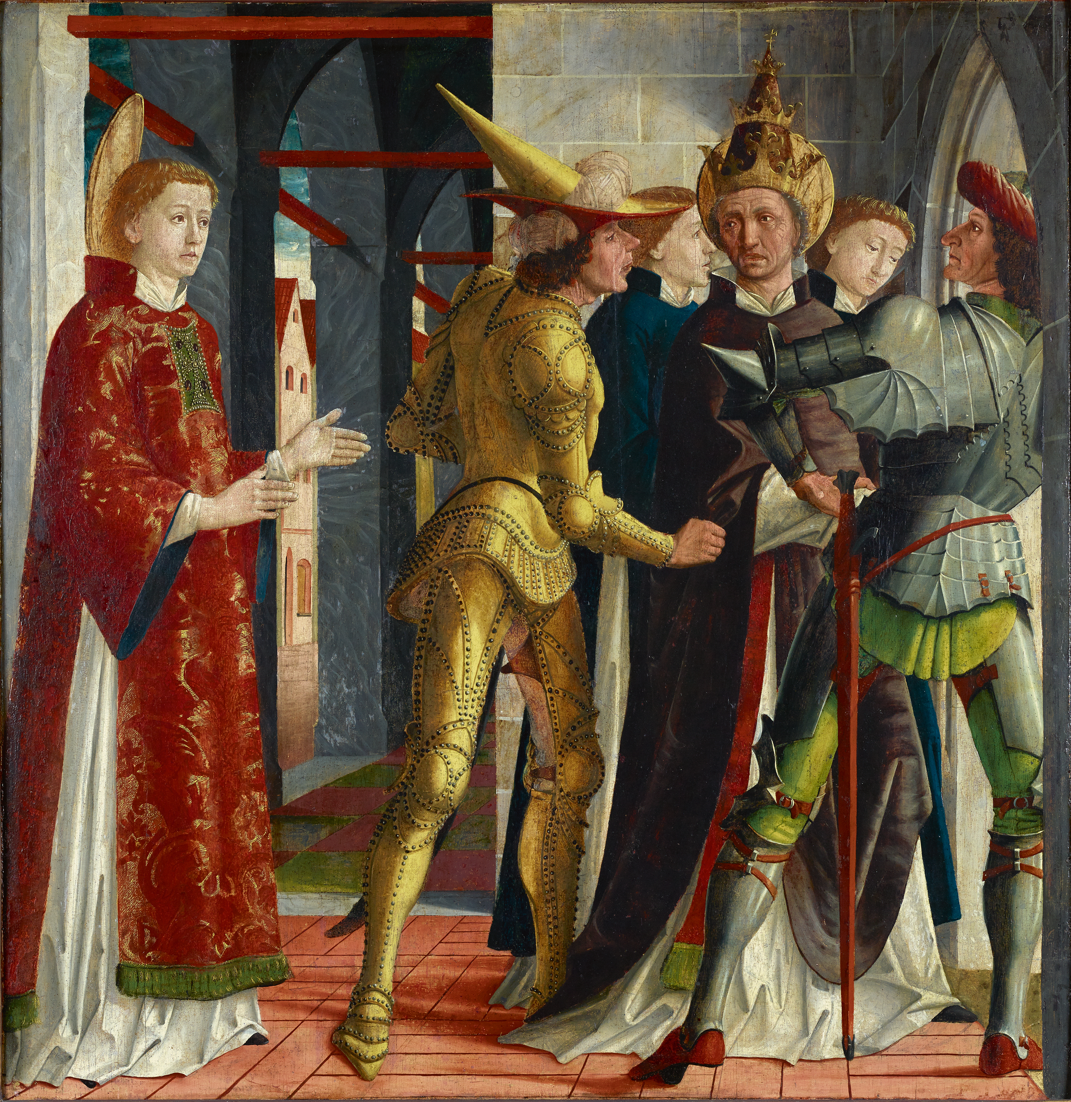 Pope Sixtus II bids farewell to St. Lawrence