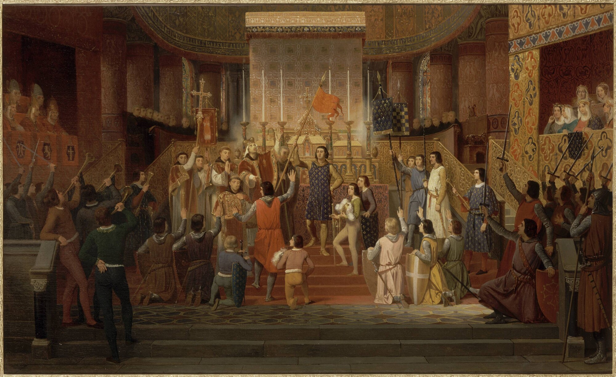 Louis the Fat takes the oriflamme at Saint-Denis