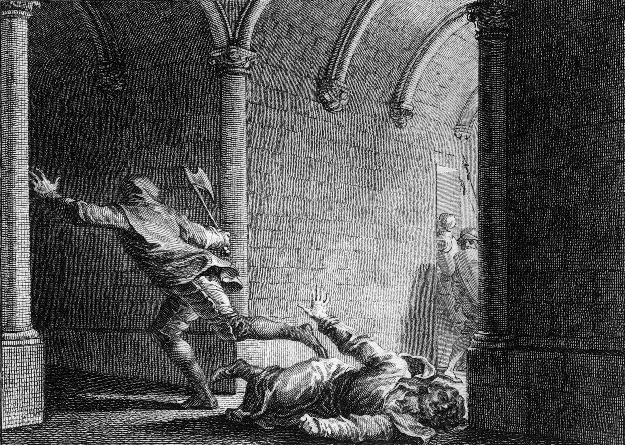 Assassination of Ebroin, mayor of Neustria Palace