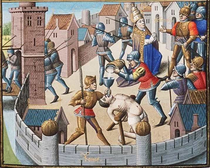 Pope Leo the Great persuades Genseric to abstain from sacking Rome