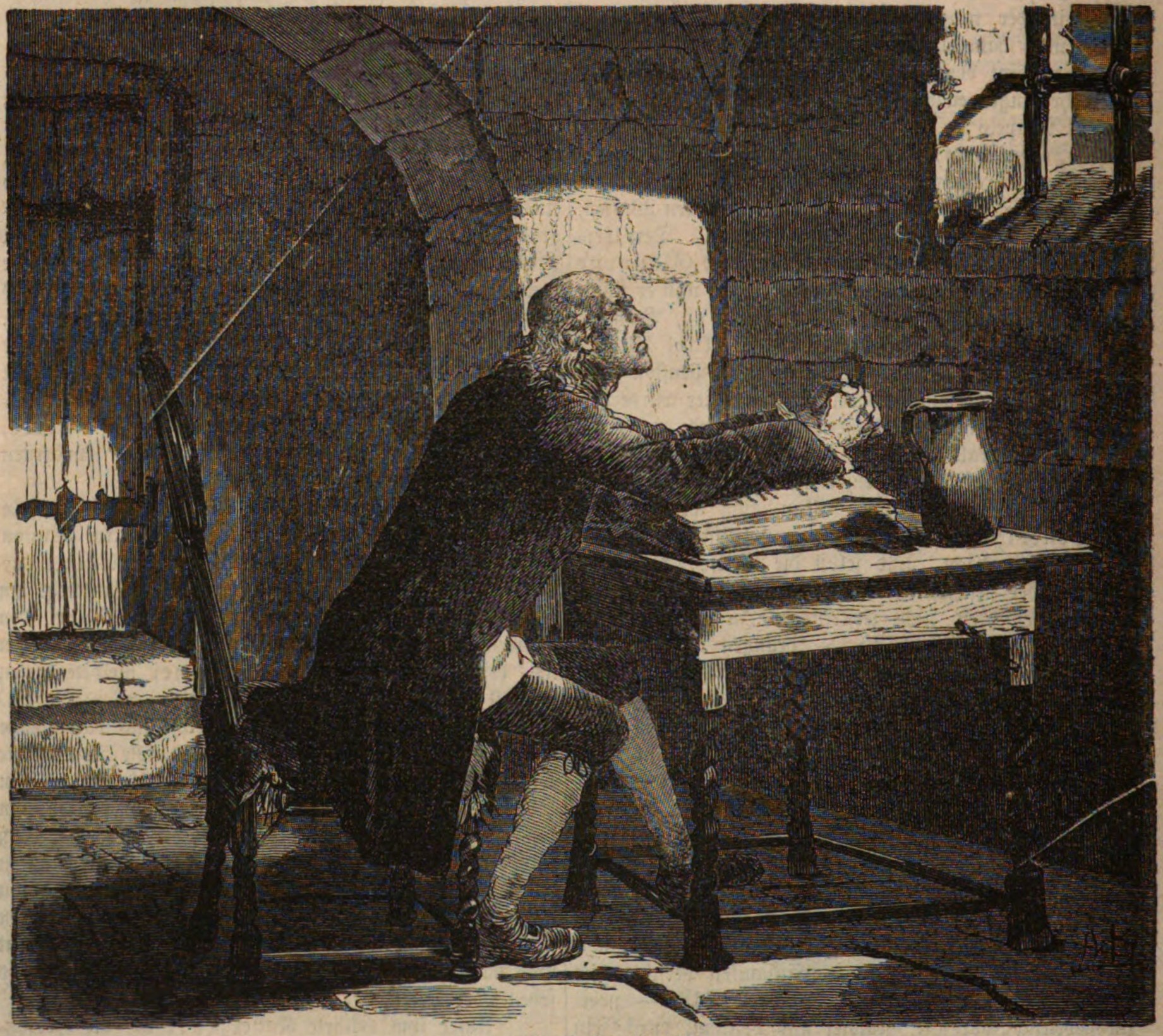 Pietro Giannone imprisoned in the Turin fortress