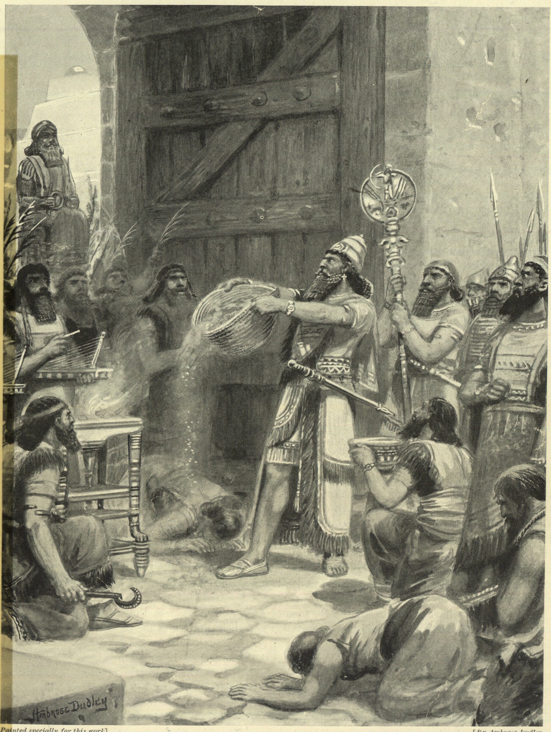 After capturing fortress of Arinnu, Shalmaneser I poured out its dust before his God at the gate of Ashur