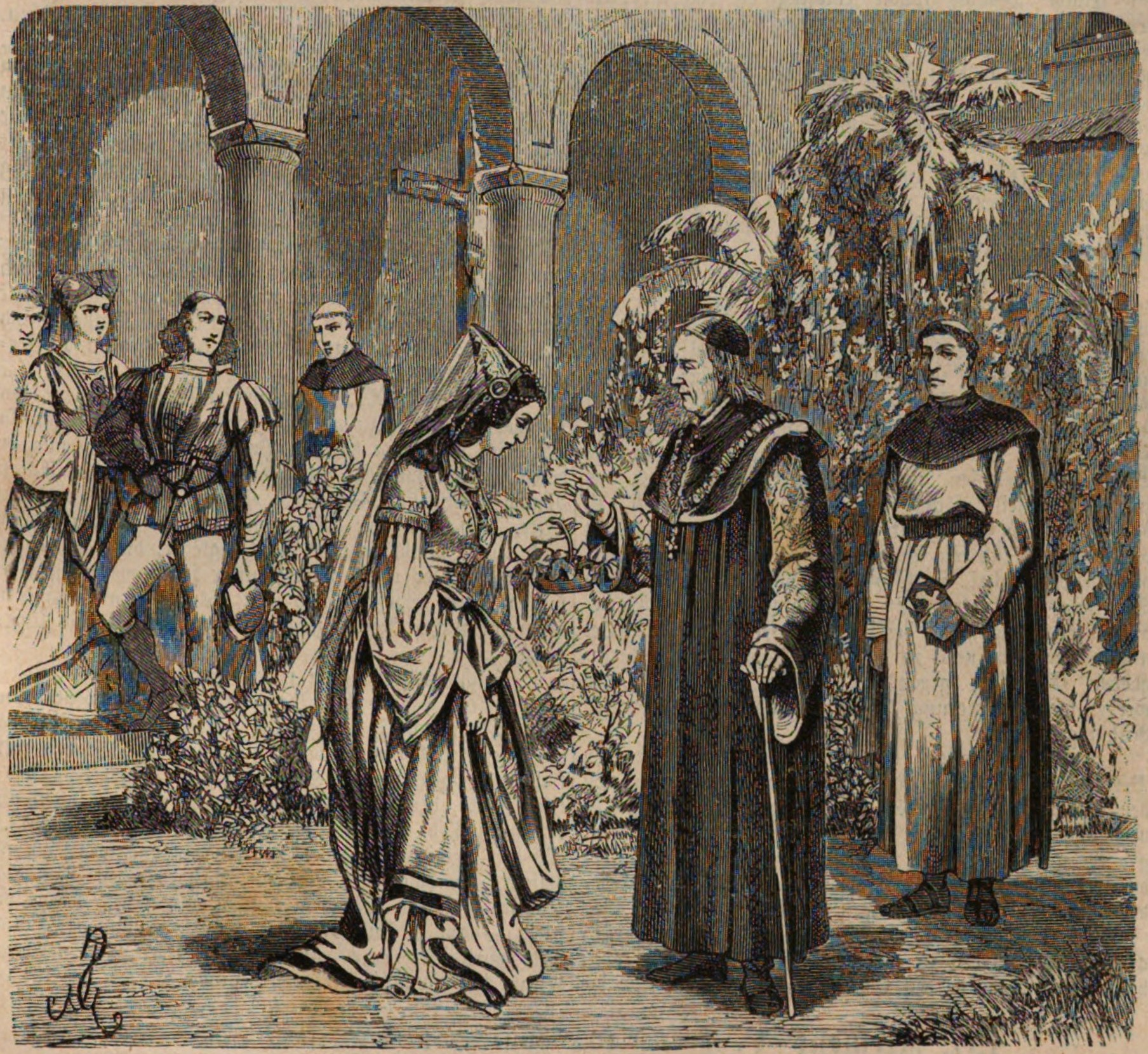 Benedict XI receives poisoned figs