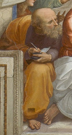 Anaximander, detail of The School of Athens by Raphael