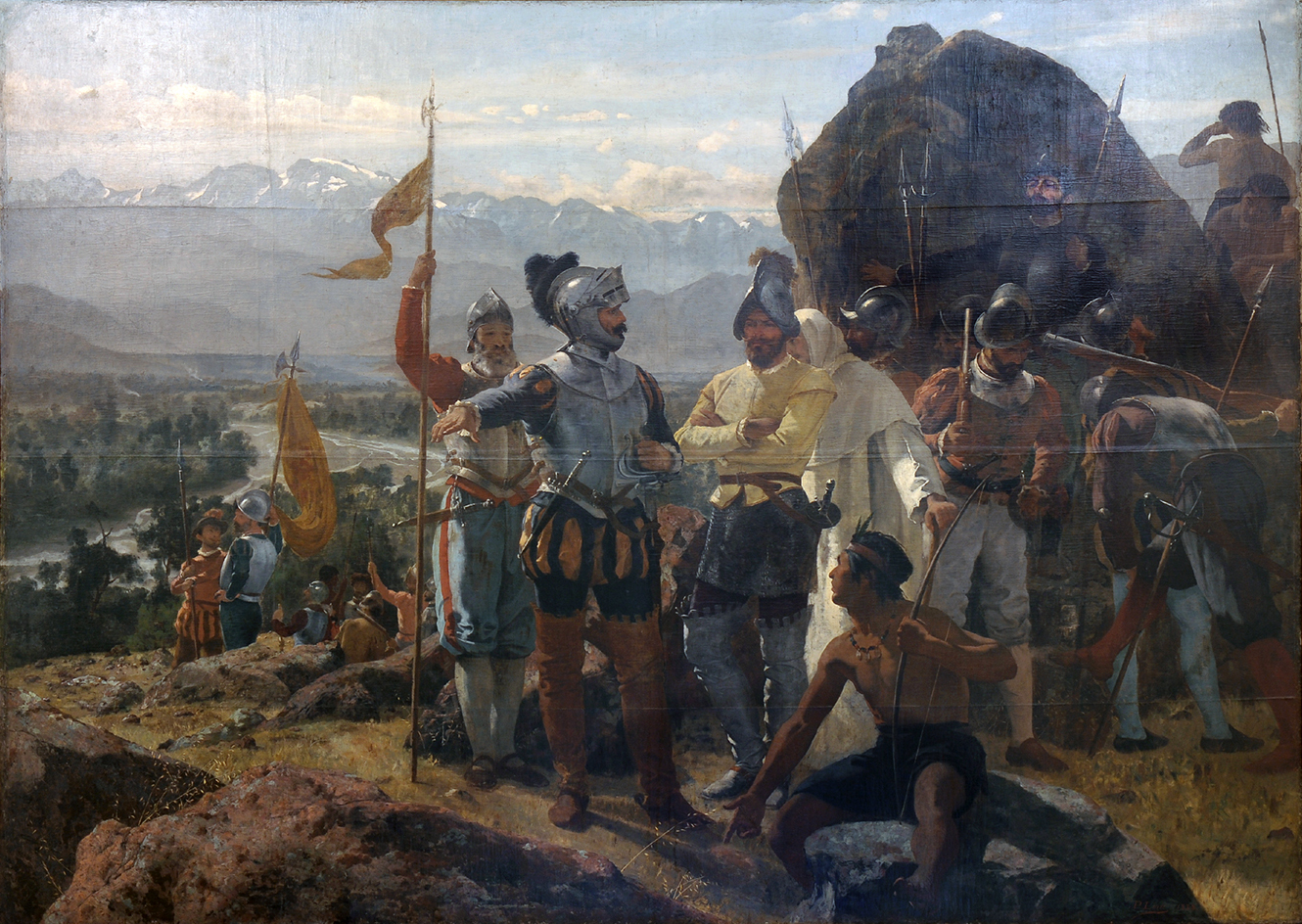 The Foundation of Santiago (1888) by Pedro Lira