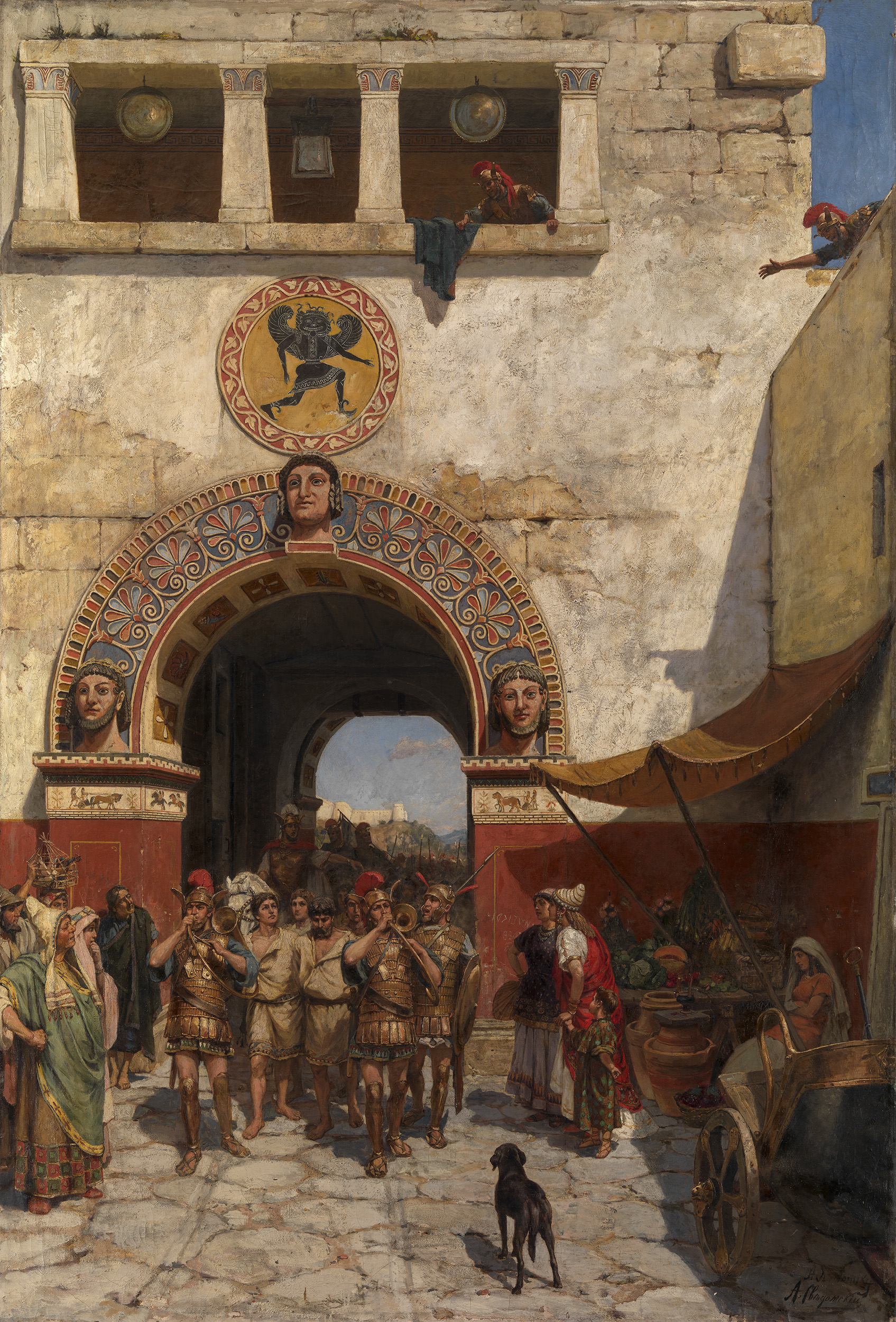 (own guess) Gate in Volterra, Etruria or Returning With Captives