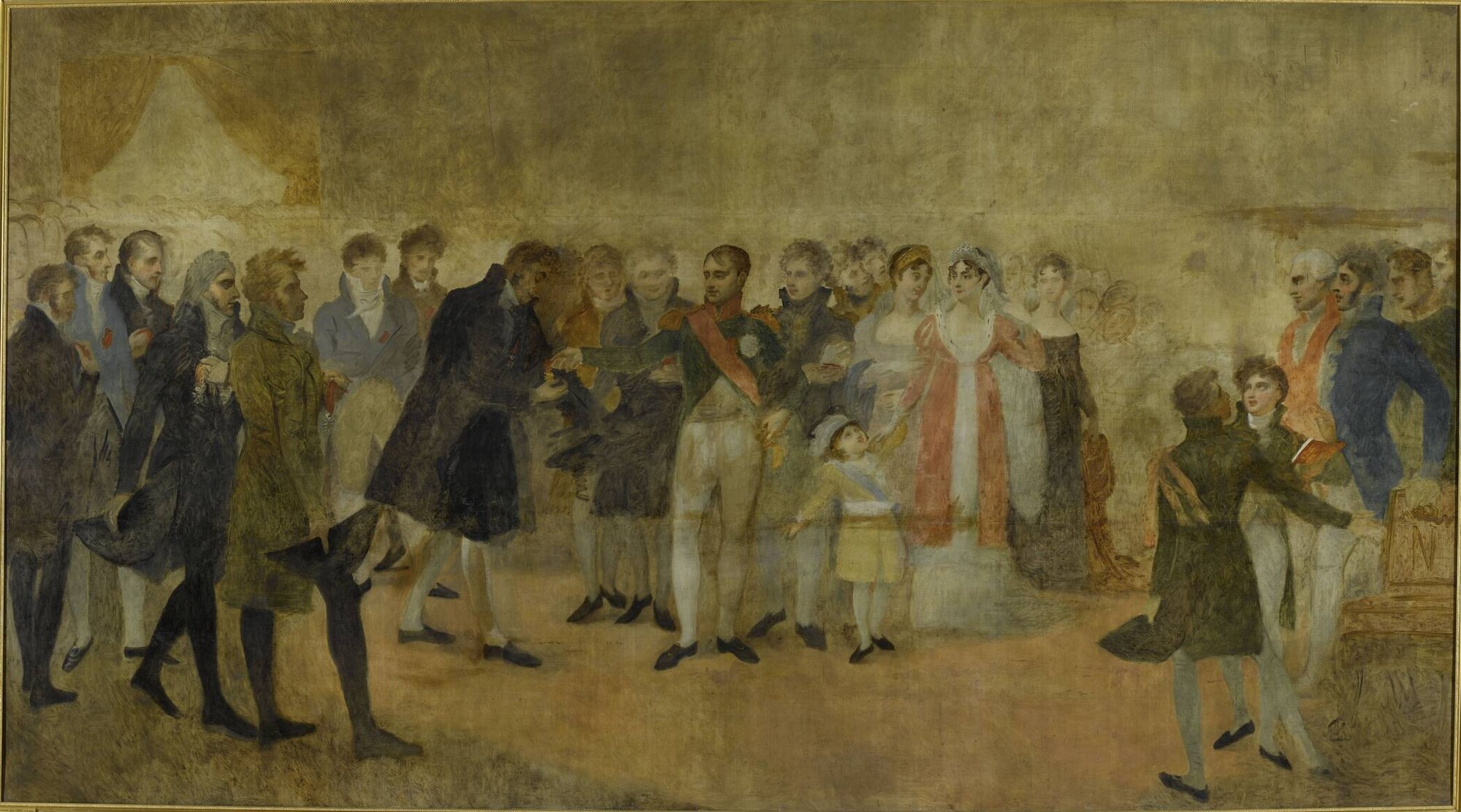 Napoleon I presenting the crosses of the Legion of Honour to artists, at the Salon of