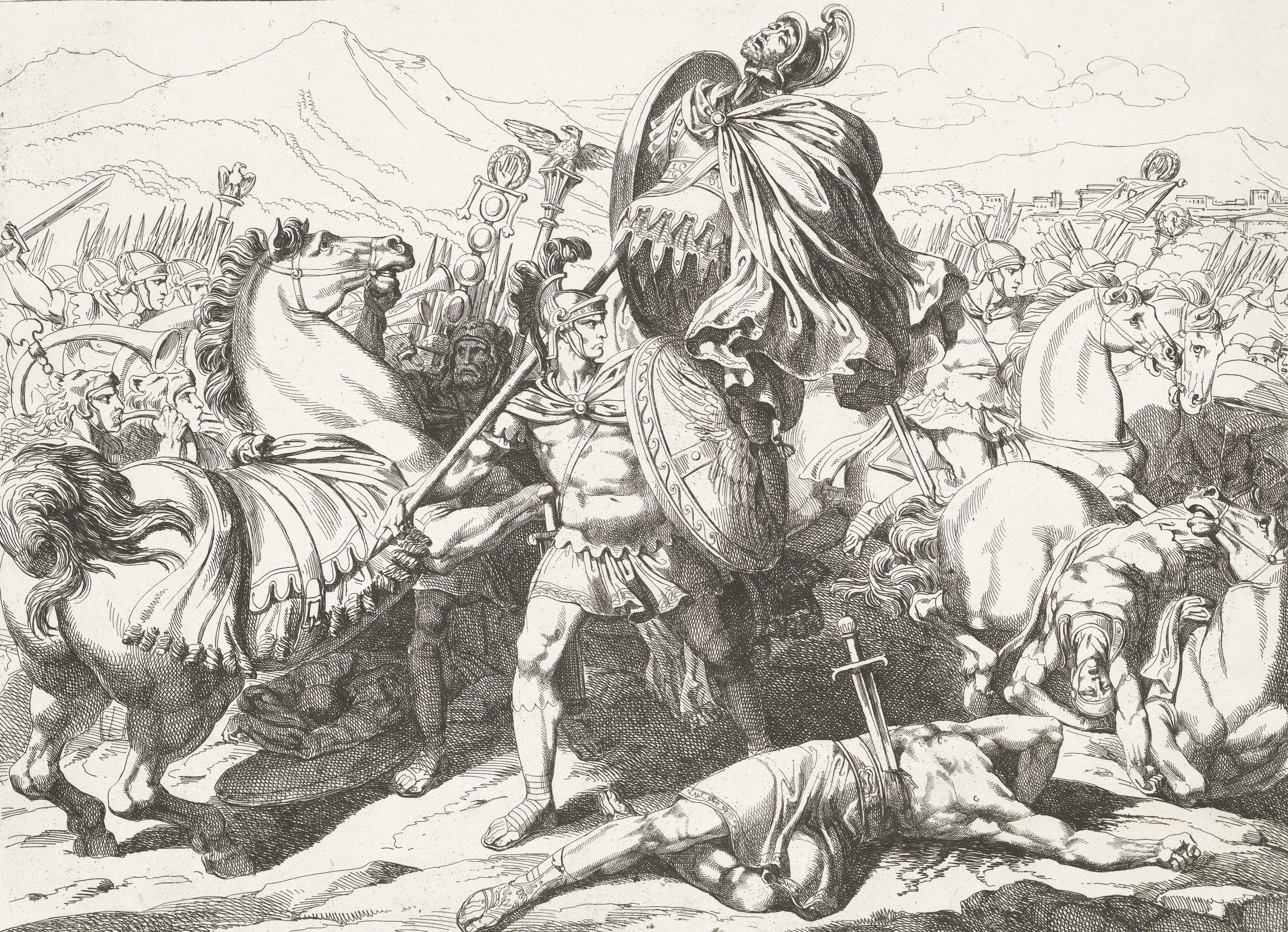 Aulus Cornelius Cossus kills Lars Tolumnius