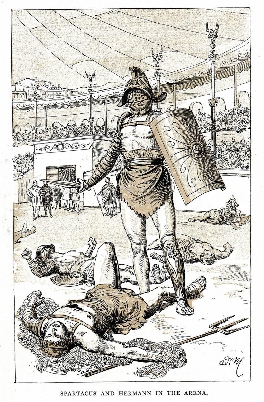 Spartacus and Hermann In the Arena
