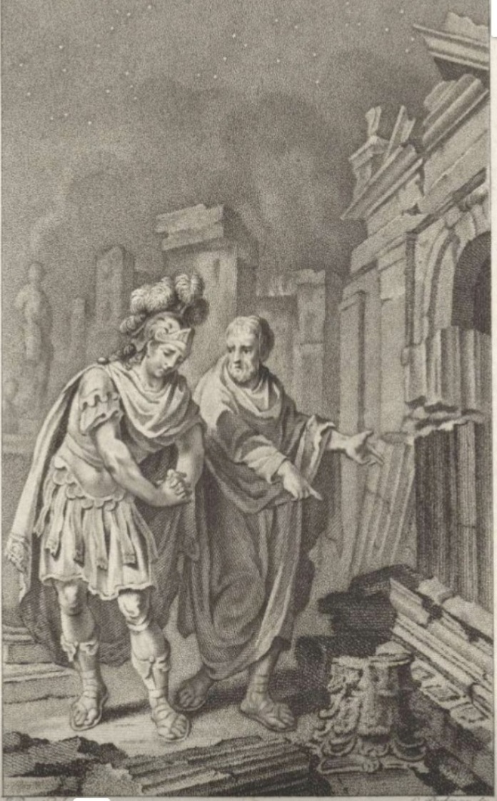 Scipio Aemilianus before the ruins of Carthage in the company of his friend Polybius