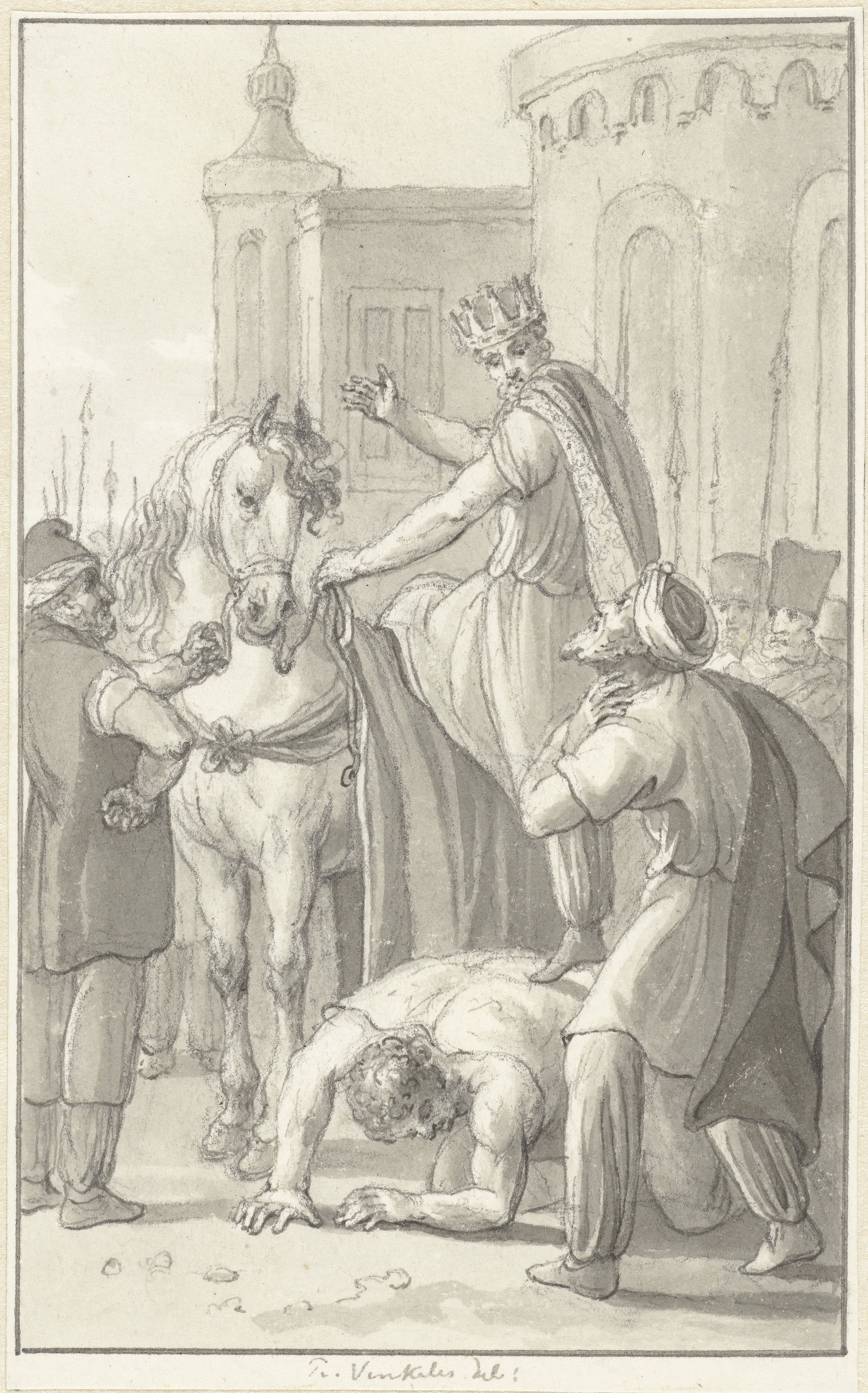 Emperor Valerian in captivity with the Persian king Shapur